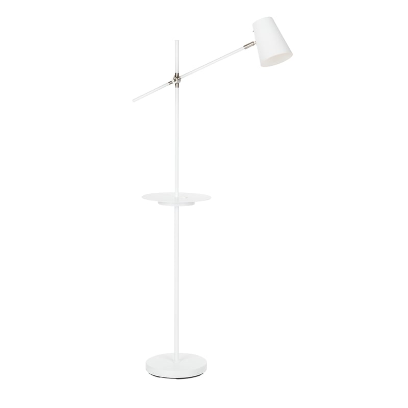 Lampa podłogowa Linear biała E14 z gniazdem USB Markslojd