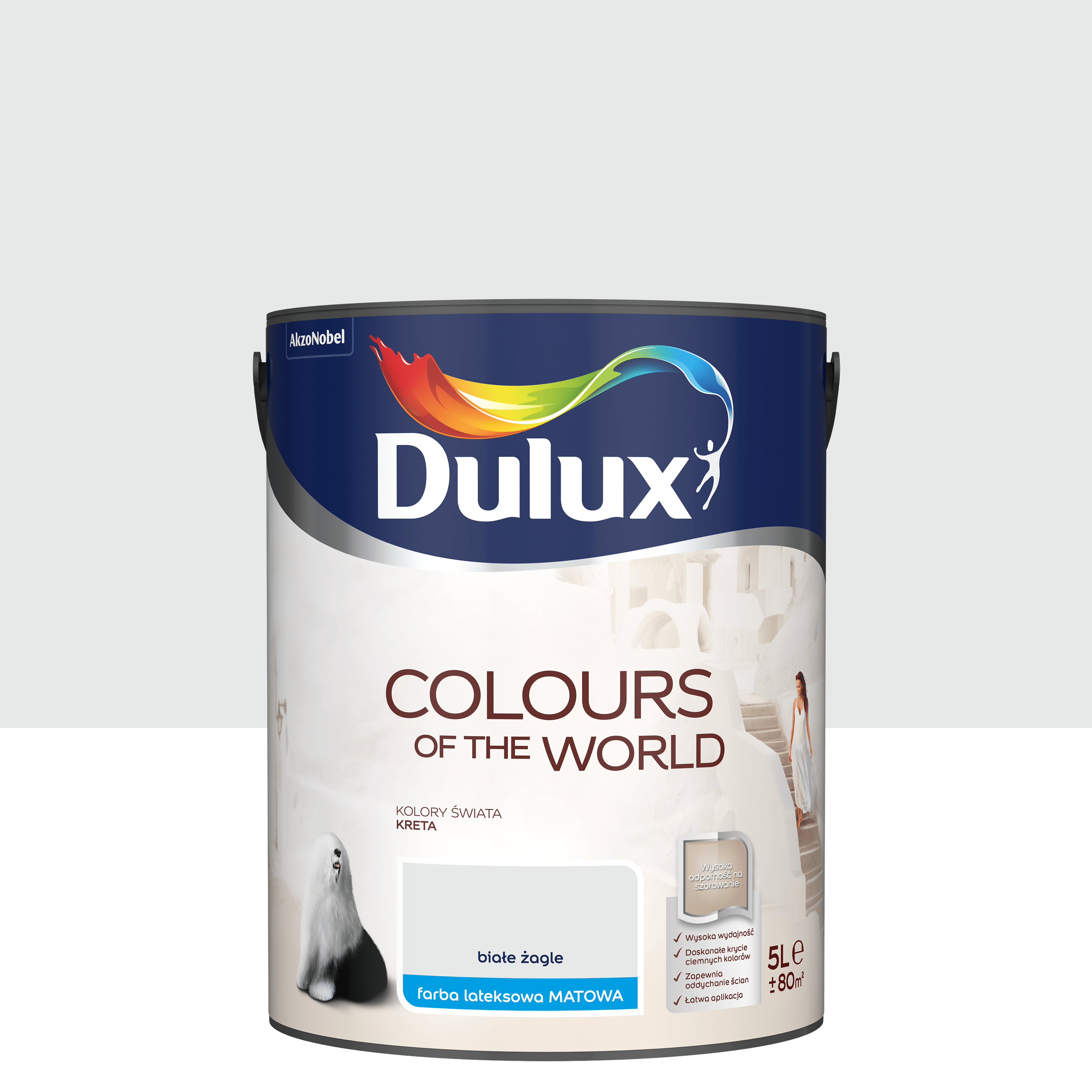 Farba Dulux Kolory Świata Białe żagle 5 l