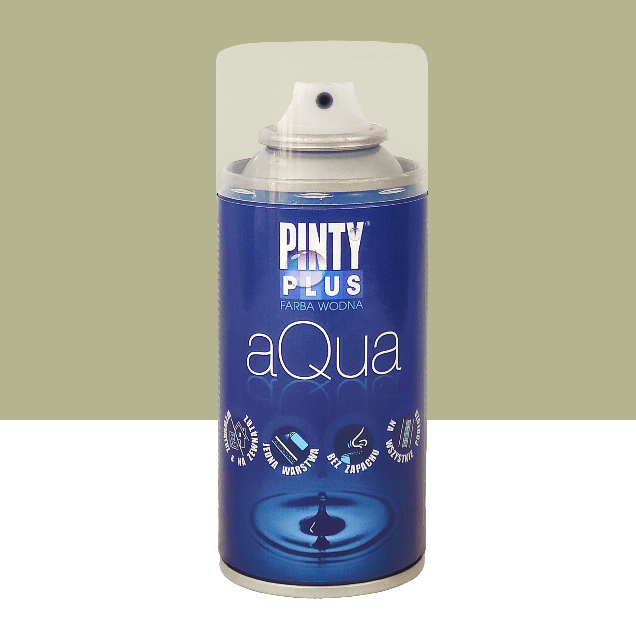 Farba wodna w sprayu AQUA 150 ml Green tea PINTY PLUS