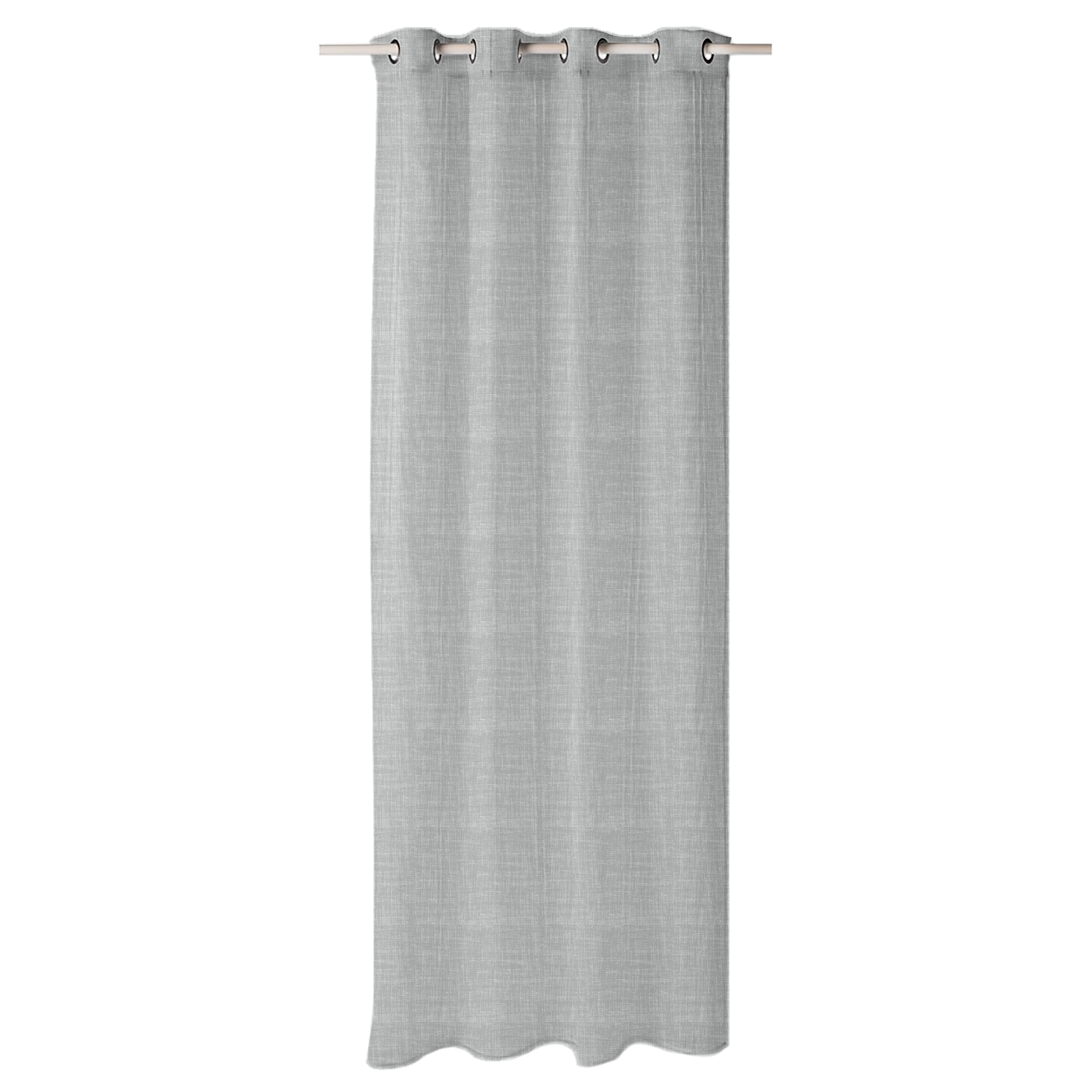 Zasłona Blueberry jasnoszara 140 x 260 cm na przelotkach