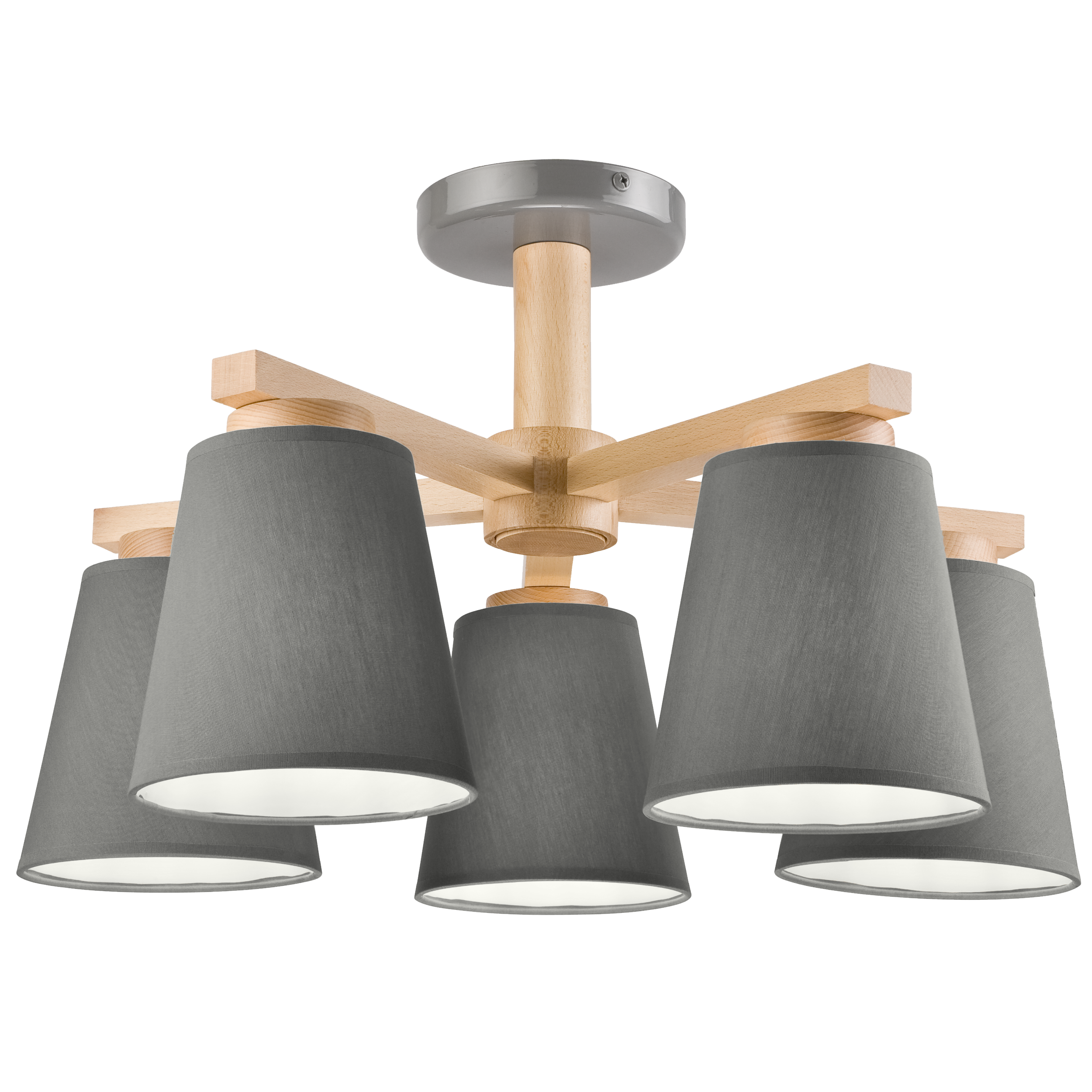 Lampa sufitowa Ellie szara 5 x E27 Lamkur