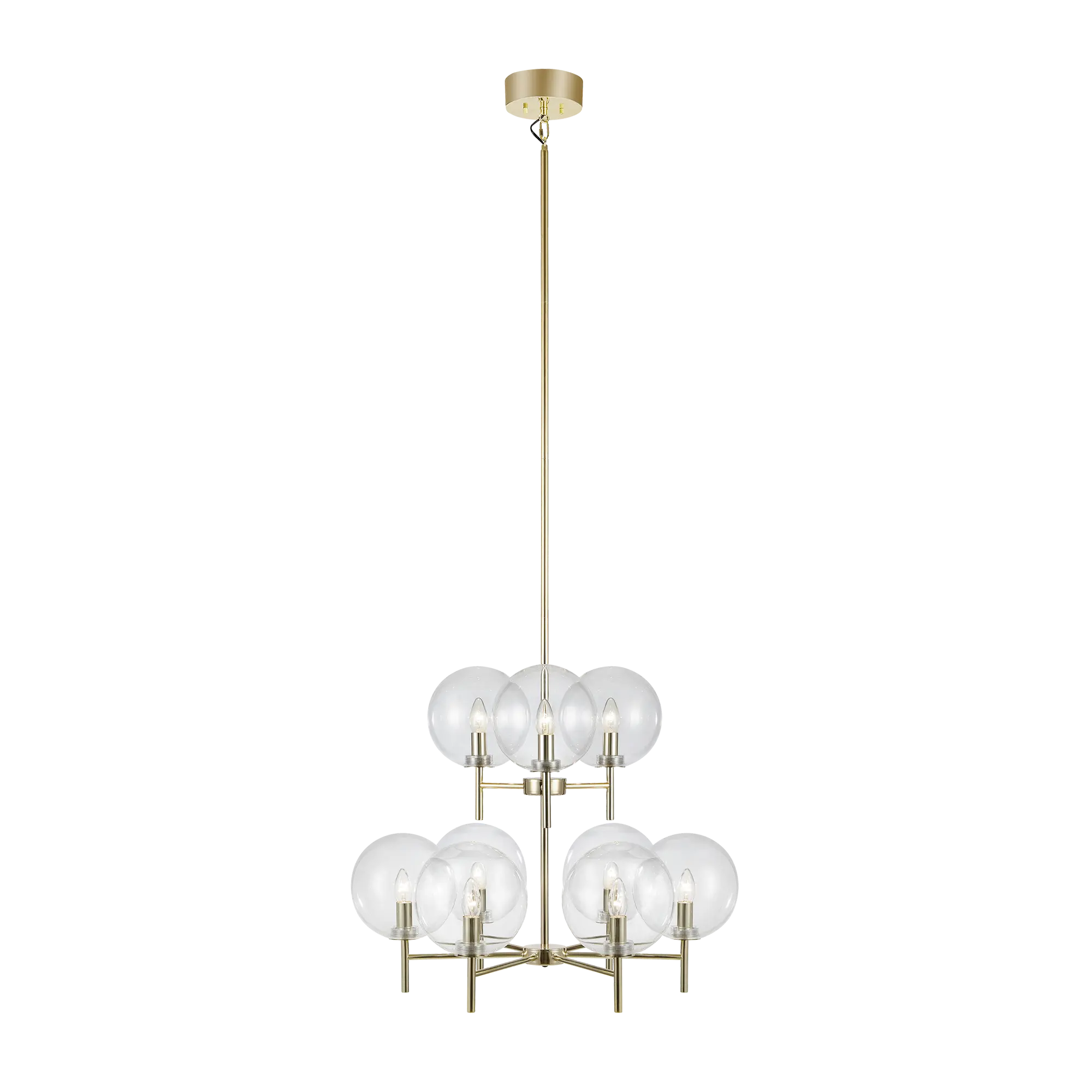 Lampa wisząca Crown złota 9 x E14 Markslojd