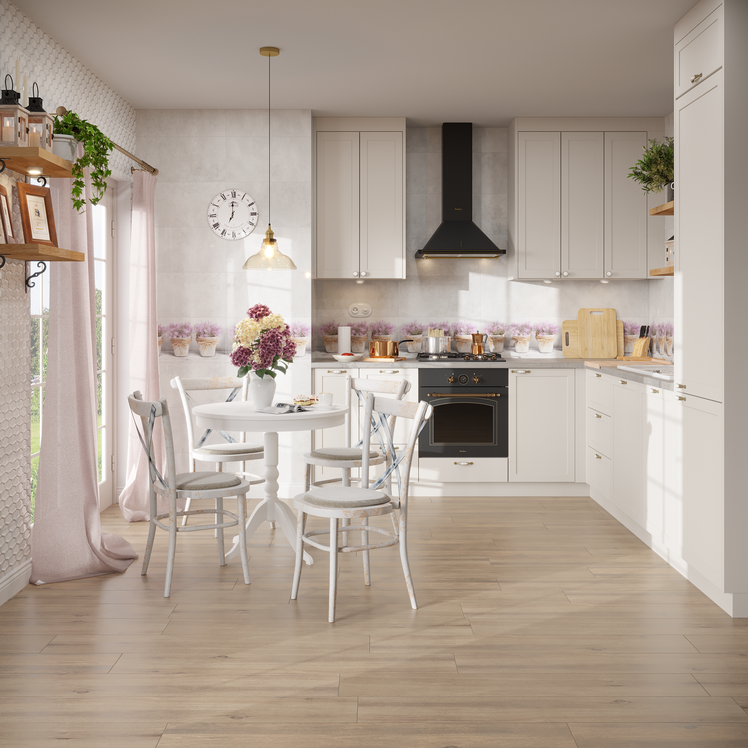 Frente de cajón de cocina Newport blanco mate H 76.8 x L 60 cm - 6