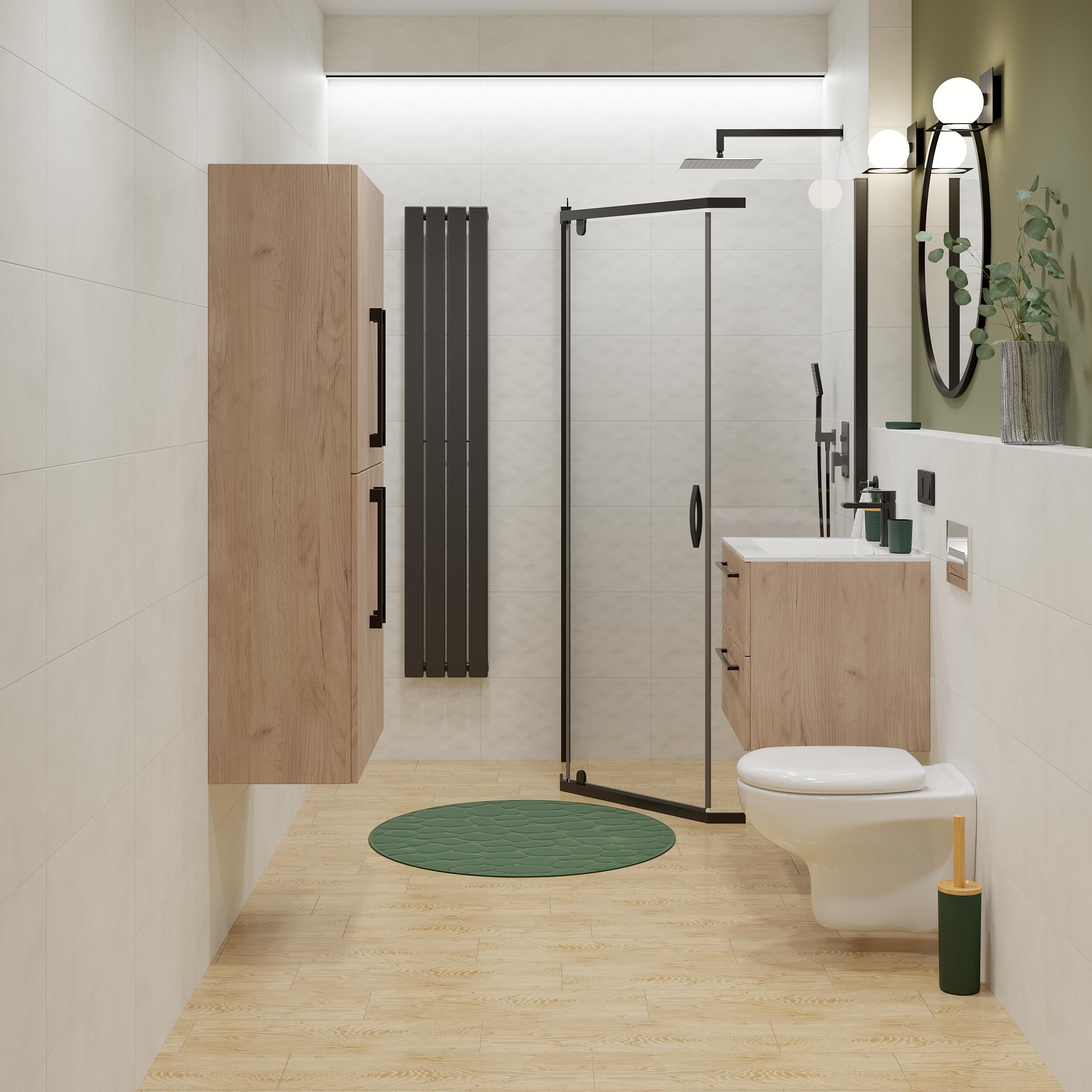 Profil do taśmy LED natynkowy 1 m czarny + zaślepki POLUX - 14