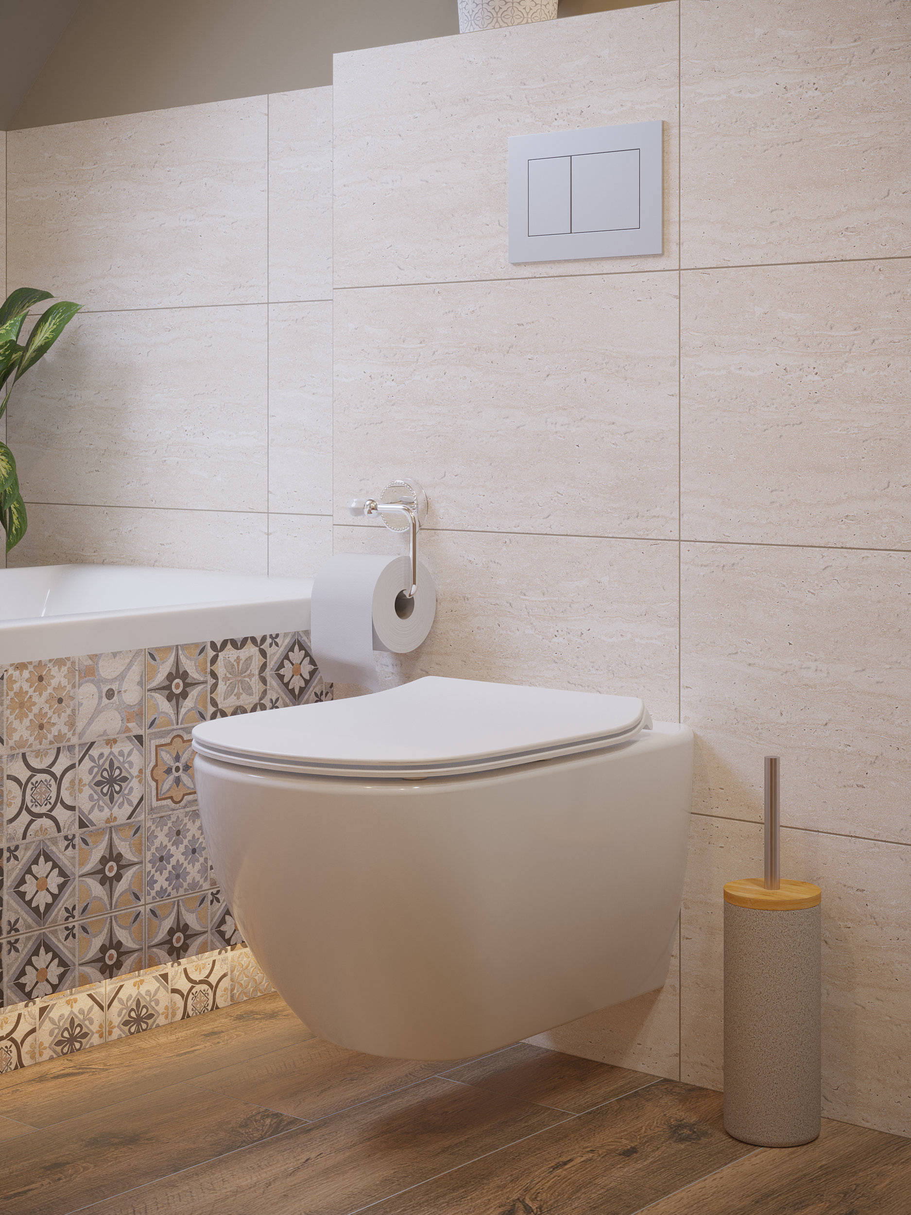 Przycisk spłukujący do stelaża Now chrom błyszczący Tece - 10