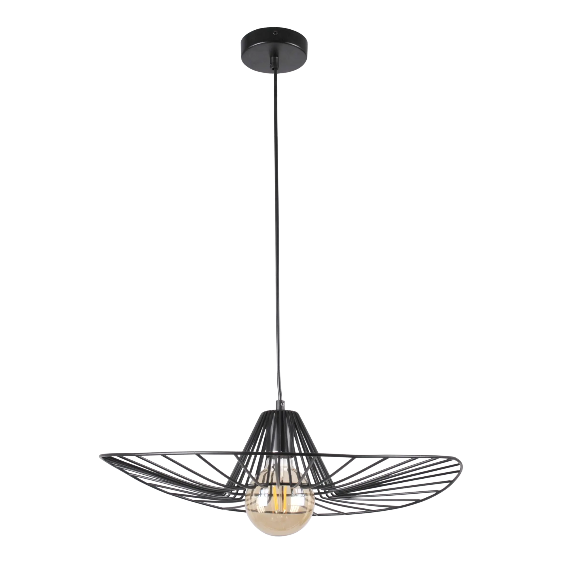 Lampa wisząca Abano czarna E27 Polux
