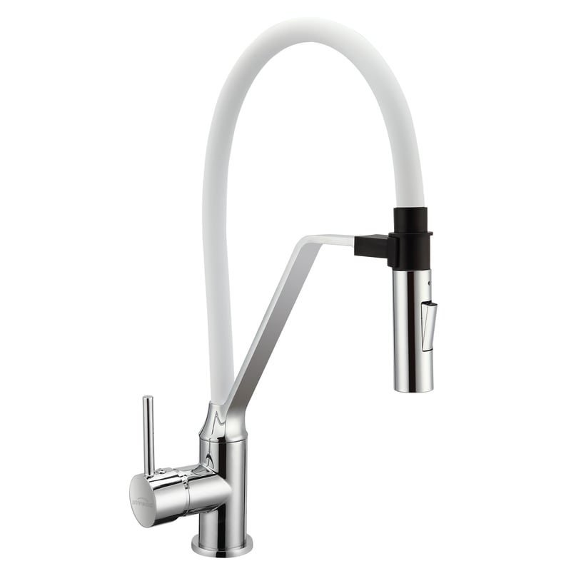 Bateria kuchenna z wyciąganą wylewką U 45, 7 cm Magnetic Biała Invena