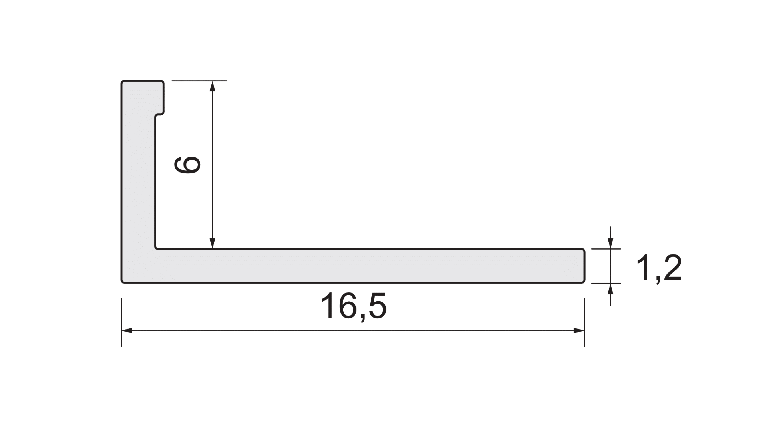 Profil do glazury PVC ozdobny 6 mm / 2.5 m Biały zimny Cezar - 5
