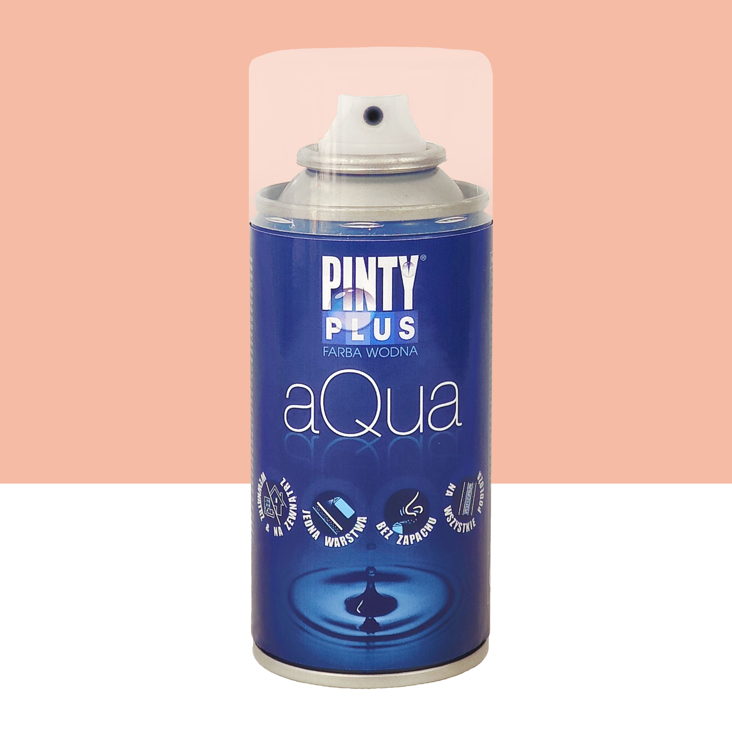 Farba wodna w sprayu AQUA 150 ml Light orange PINTY PLUS