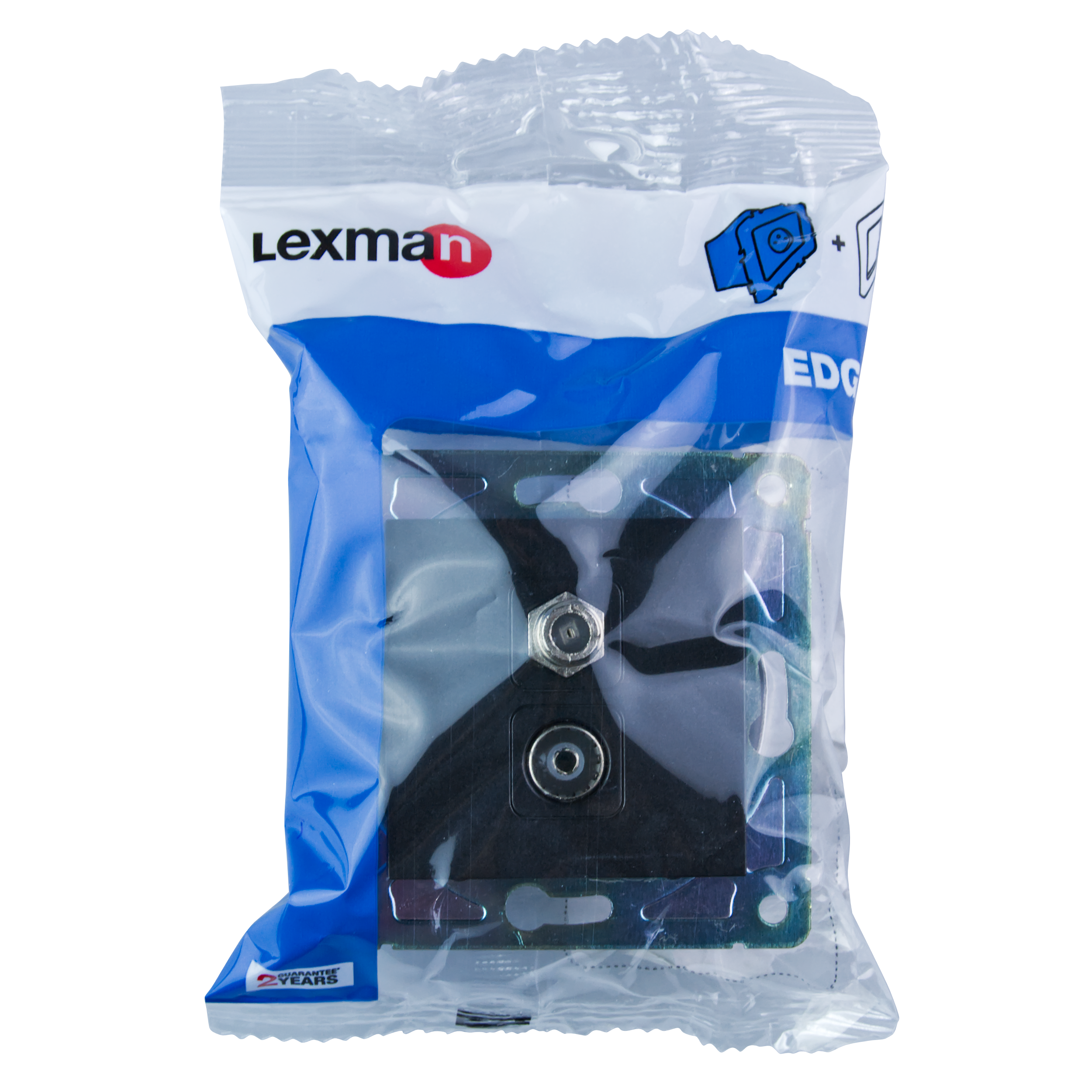 Gniazdo KOMP/SAT Edge czarny LEXMAN