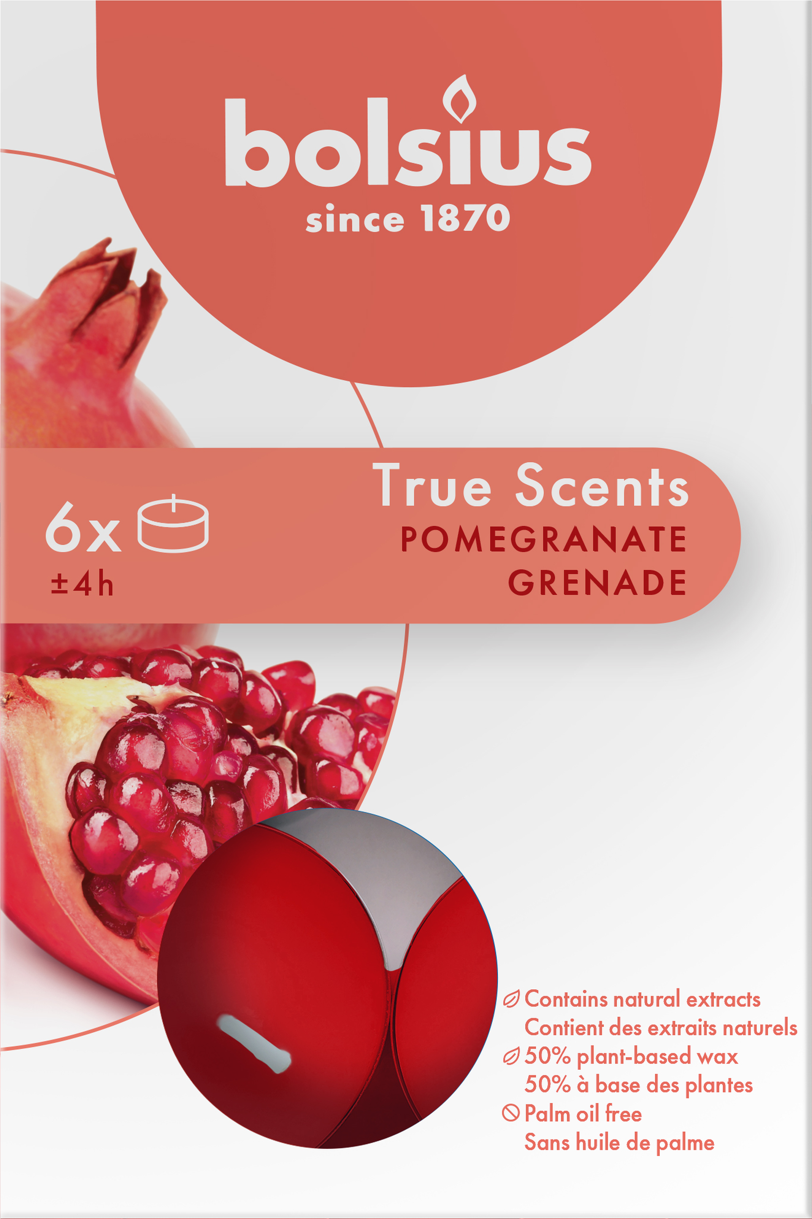 Podgrzewacz zapachowy True Scents granat 6 szt. Bolsius