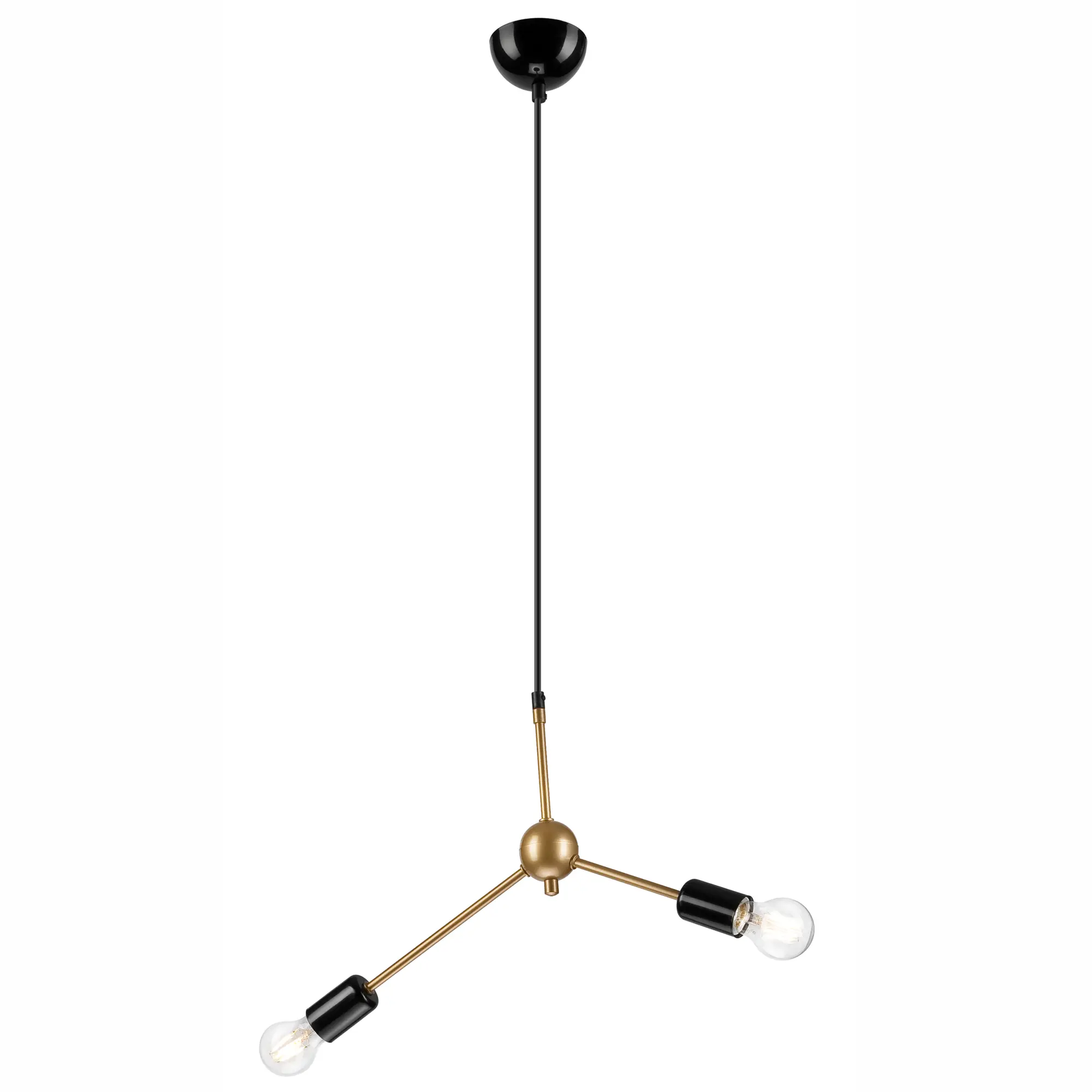 Lampa wisząca Alessia czarno-złota 2 x E27 Lamkur
