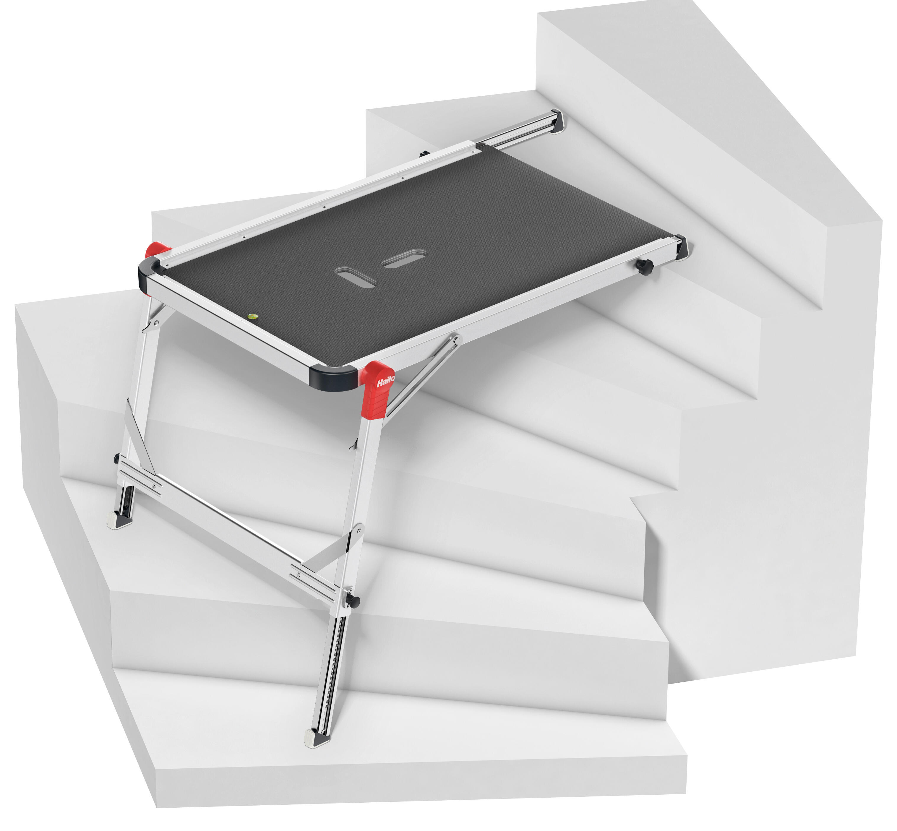 Plateforme de travail HAILO TP1 en aluminium pour escalier même en colimaçon - 5
