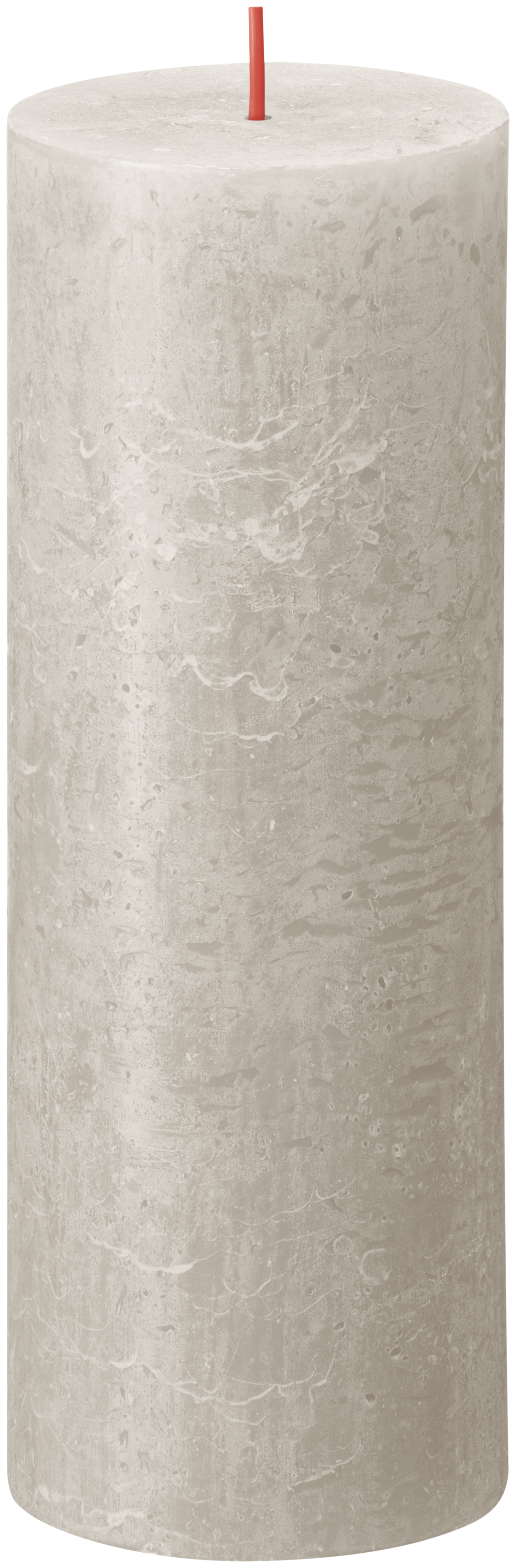 Świeca pieńkowa Rustic Shine szara wys. 19 cm Bolsius