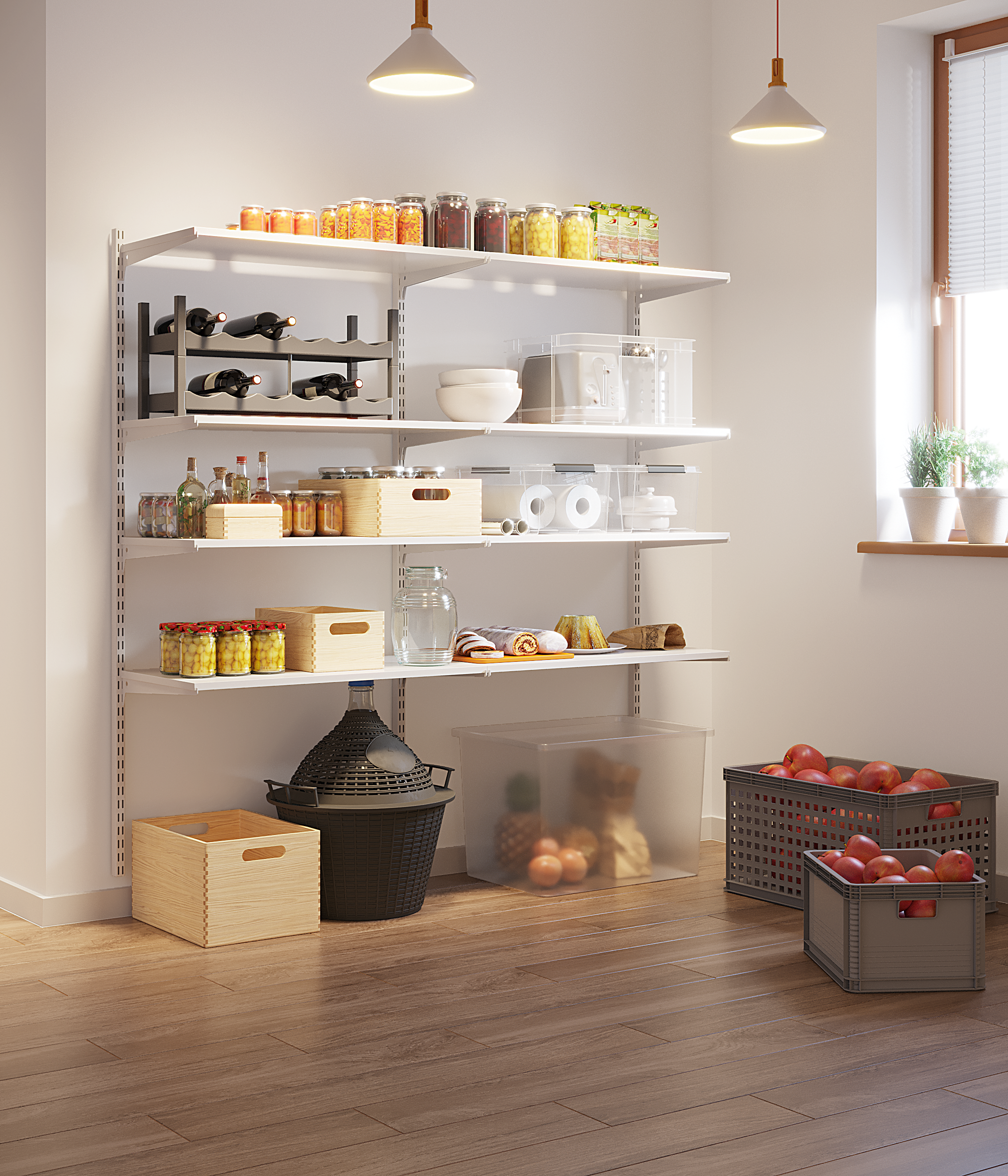 Półka ścienna meblowa biała 1.8x40x80 cm Floorpol - 2