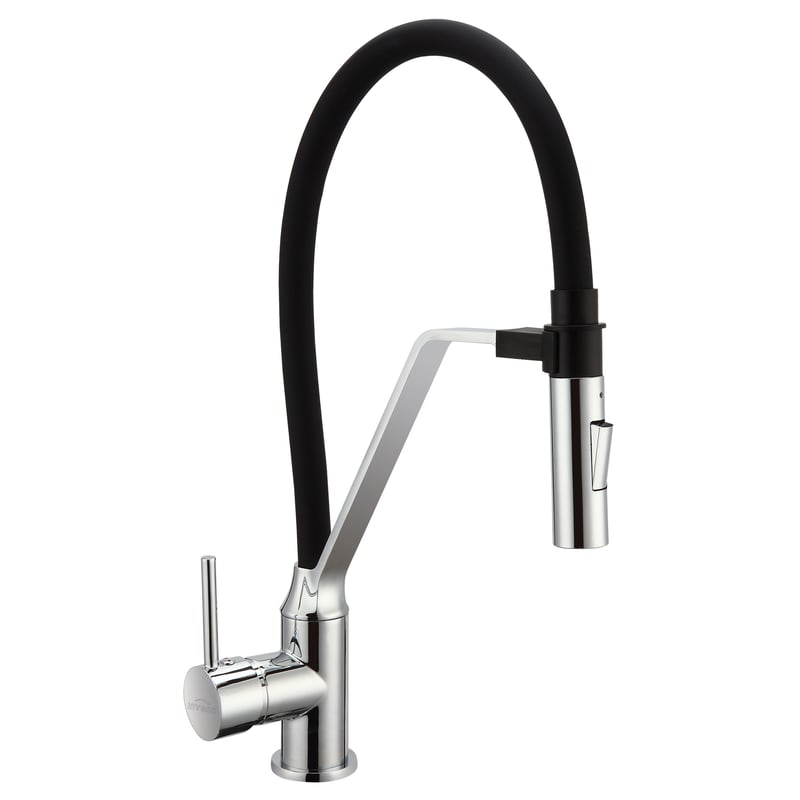 Bateria kuchenna z wyciąganą wylewką U 45,7 cm Magnetic Czarna Invena