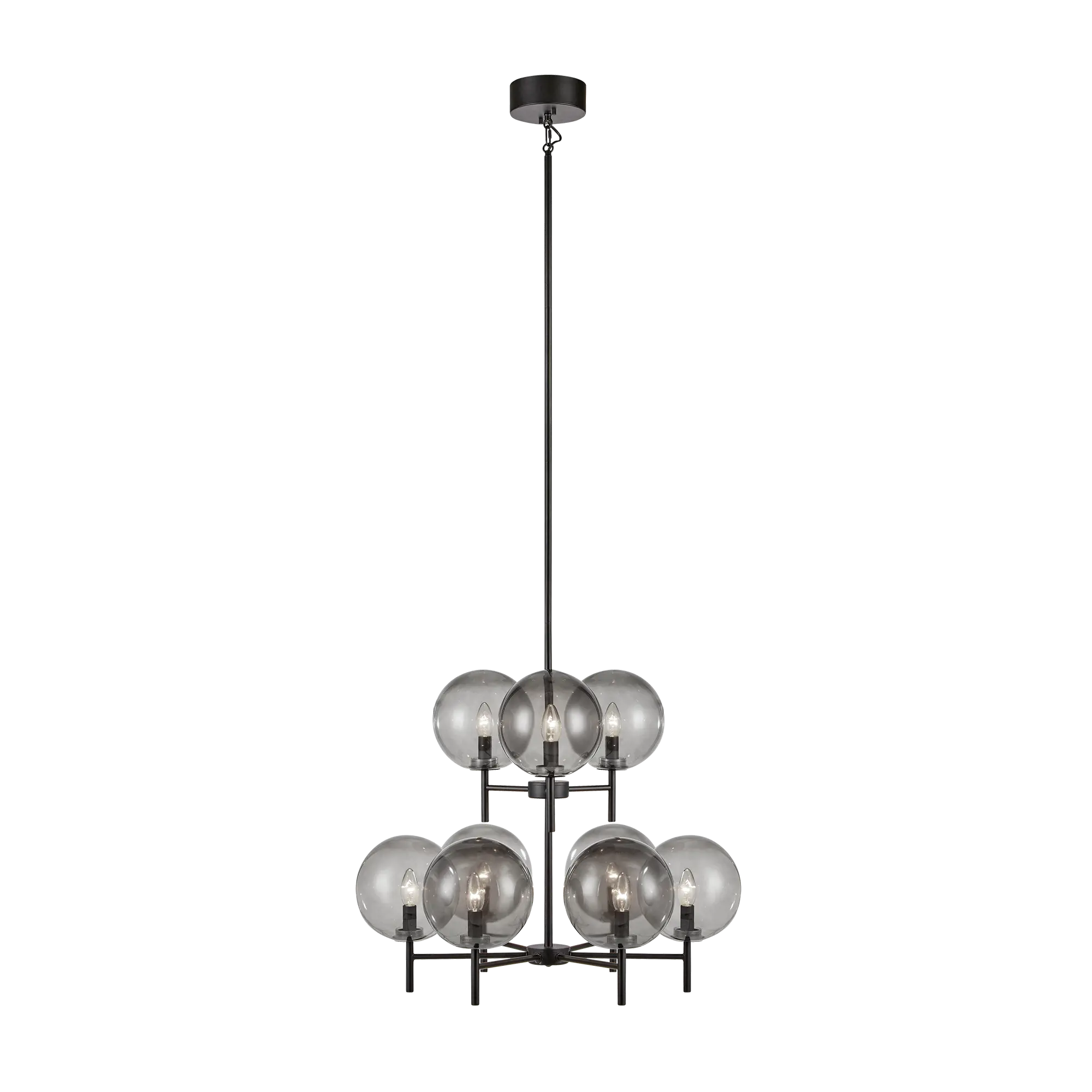 Lampa wisząca Crown czarna 9 x E14 Markslojd