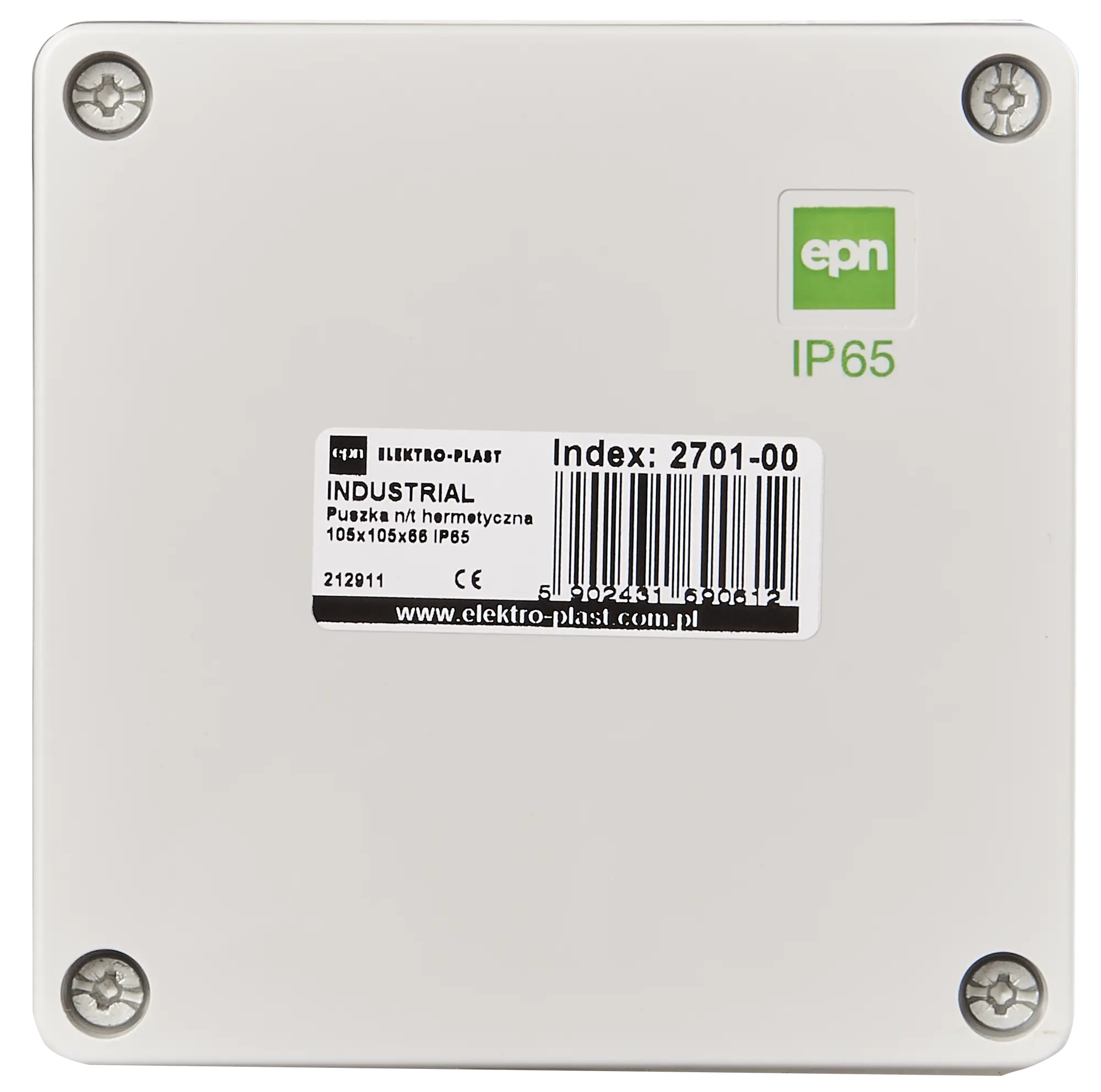 Puszka instalacyjna natynkowa 105 x 105 x 66 mm IP65 szara ELEKTRO-PLAST - 2