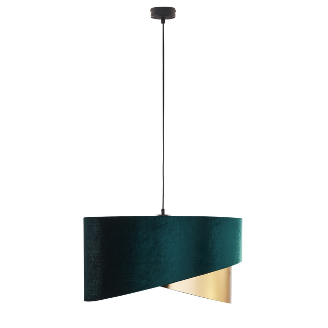 Lampa wisząca Tercio zielono-złota 3 x E27 TK Lighting