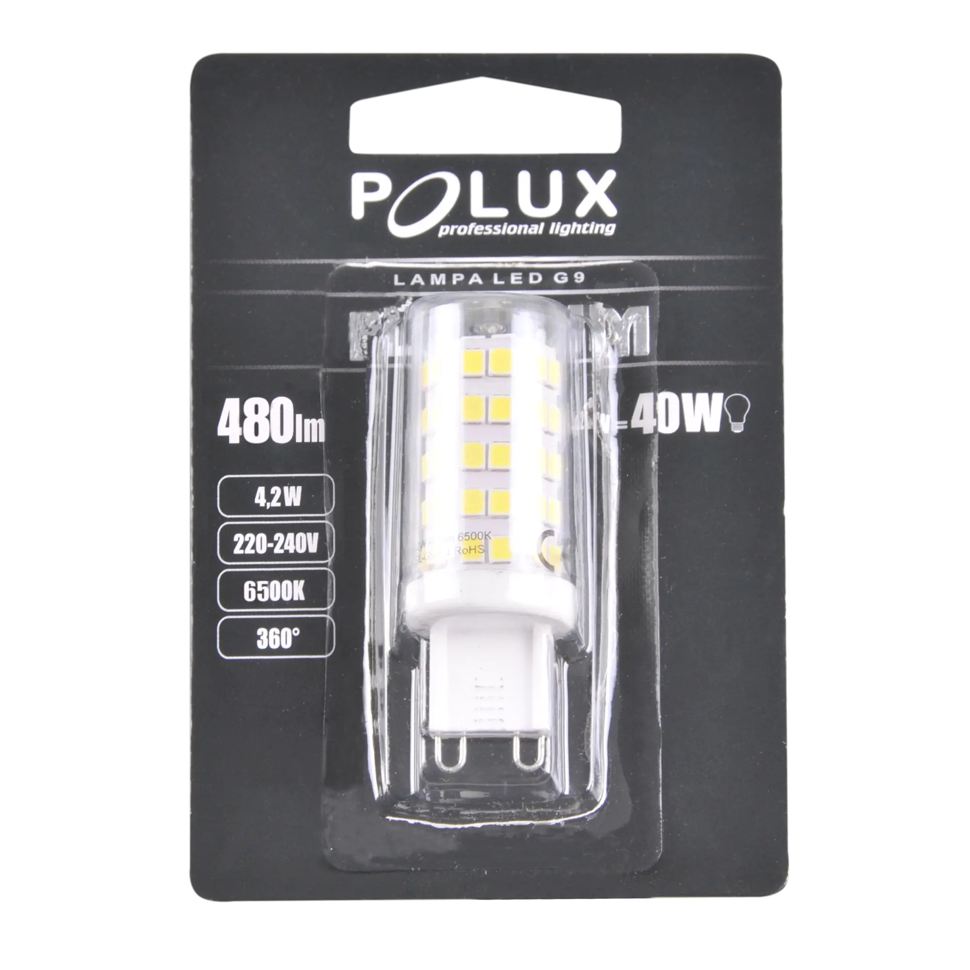 Żarówka LED G9 (230 V) 4 W 470 lm Zimna biel SMD Polux - 4