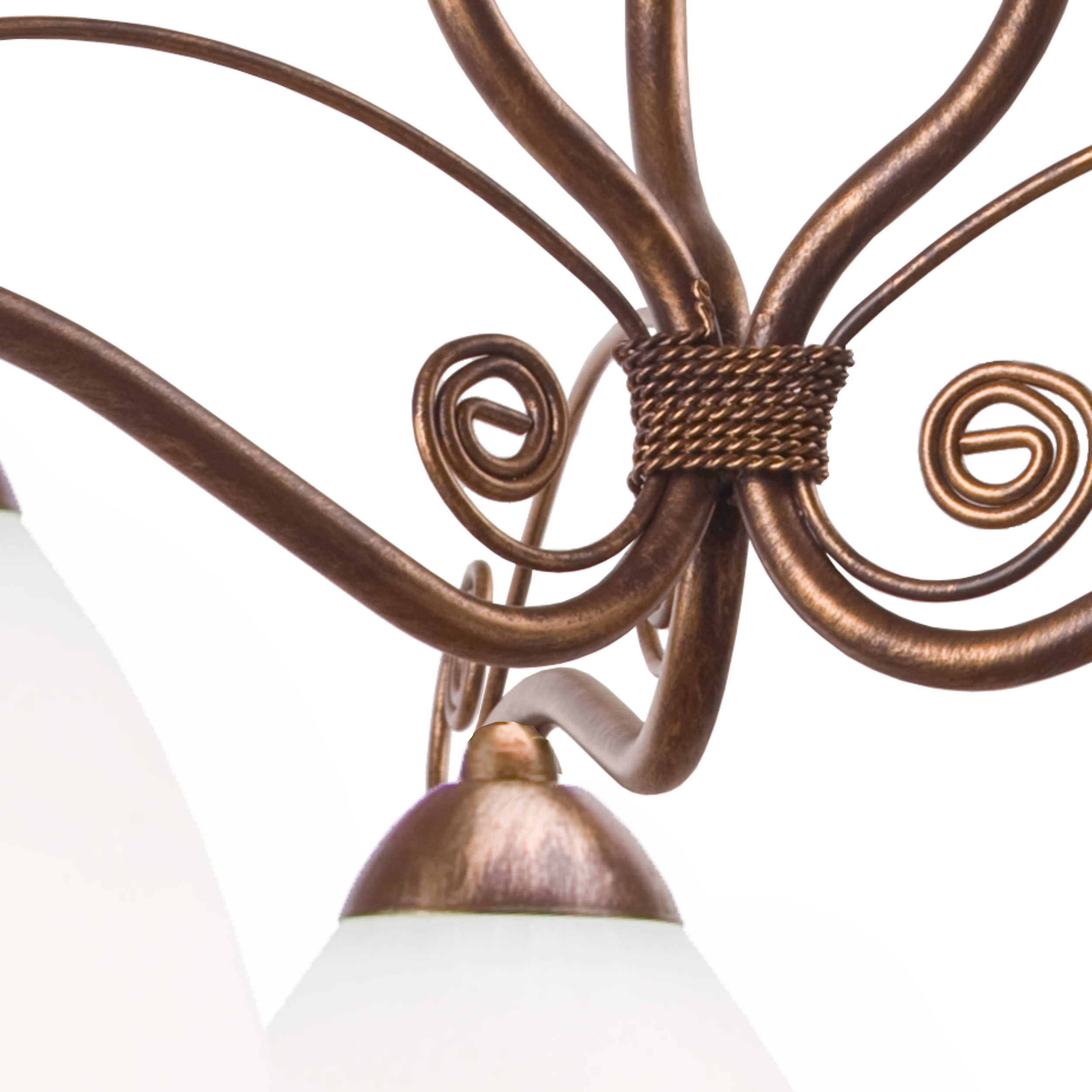 Lampa wisząca Retro brąz 3 x E27 Lamkur - 6