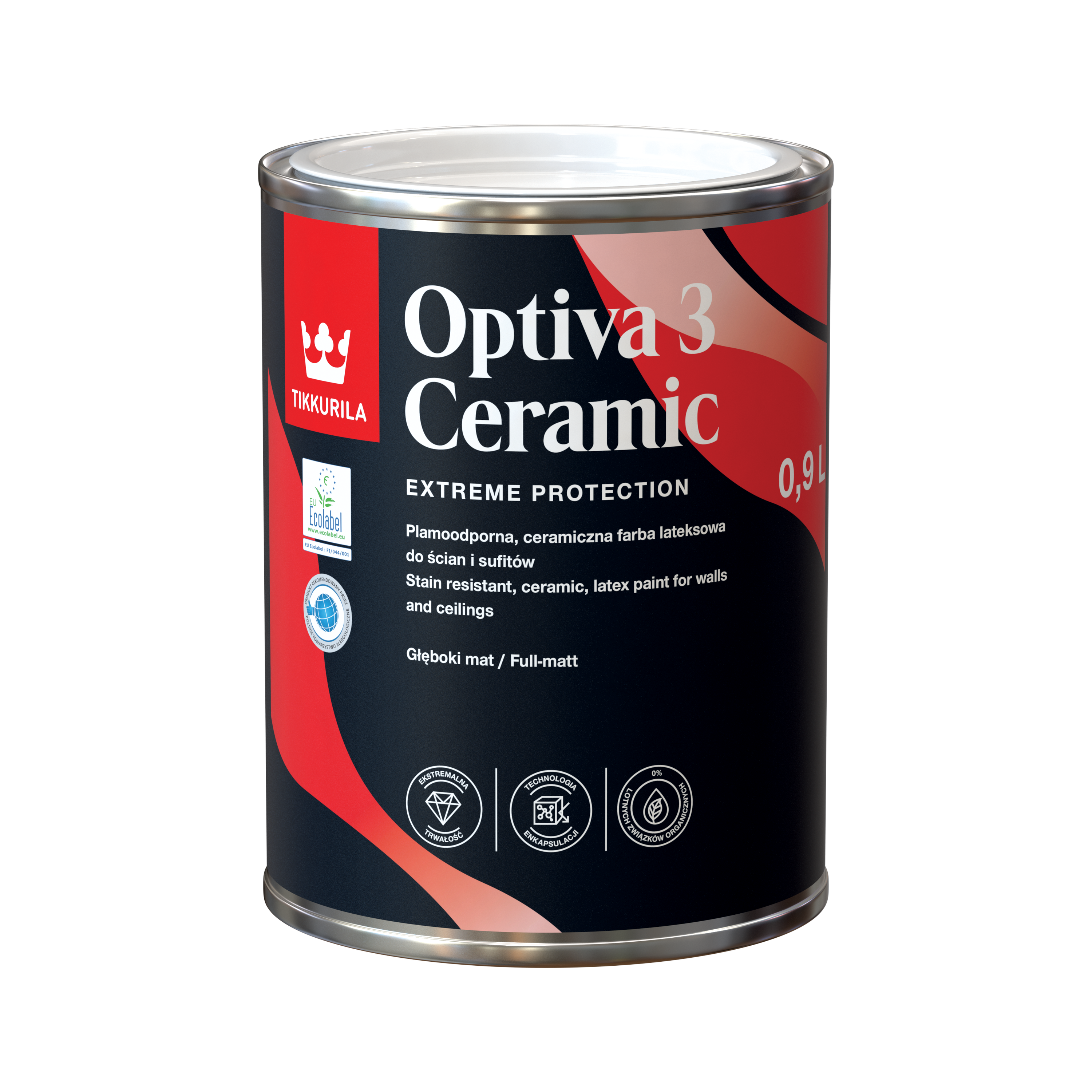 Farba Tikkurila Optiva 3 Ceramic 0.9 l Baza A mat