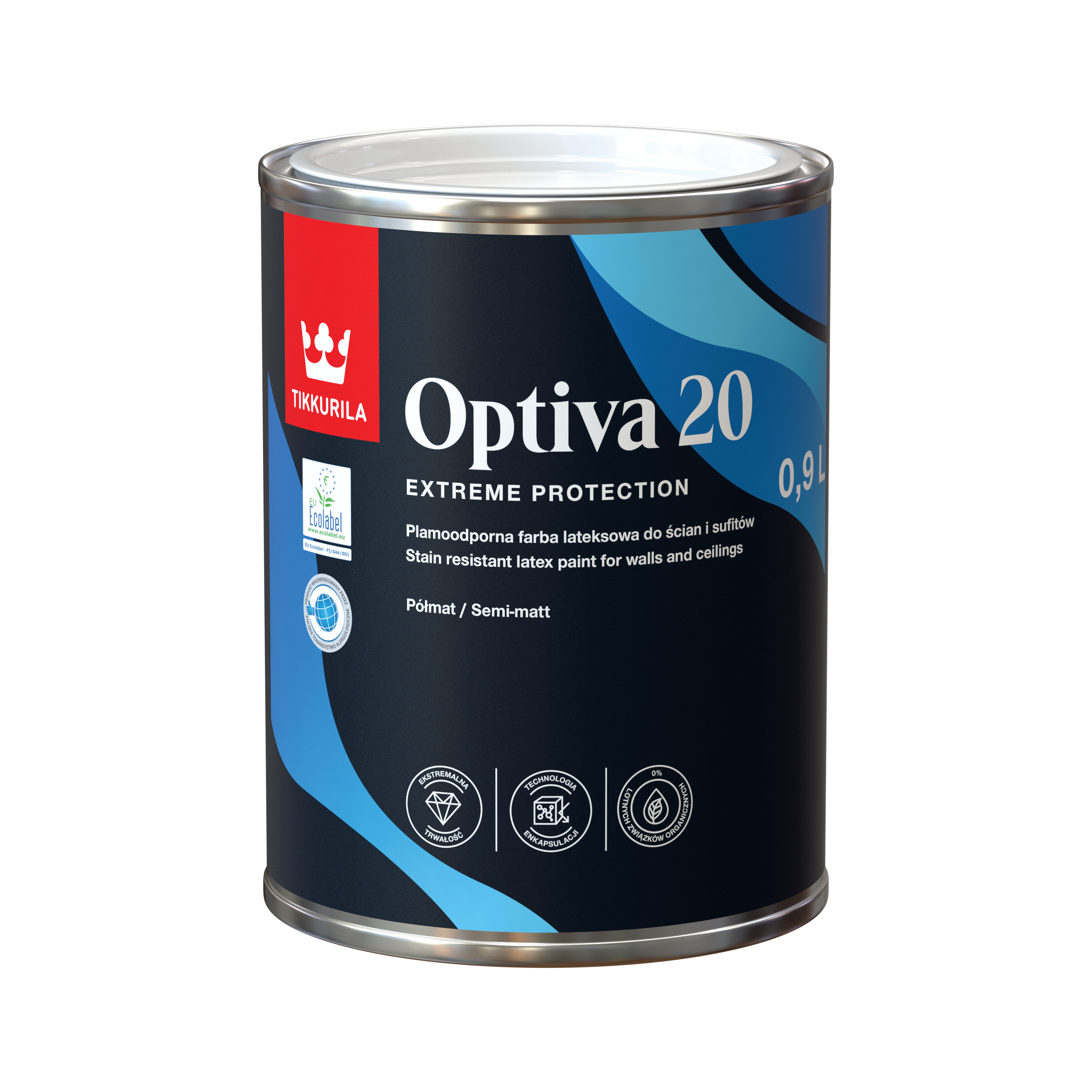 Farba Tikkurila Optiva 20 0.9 l Baza A półmat