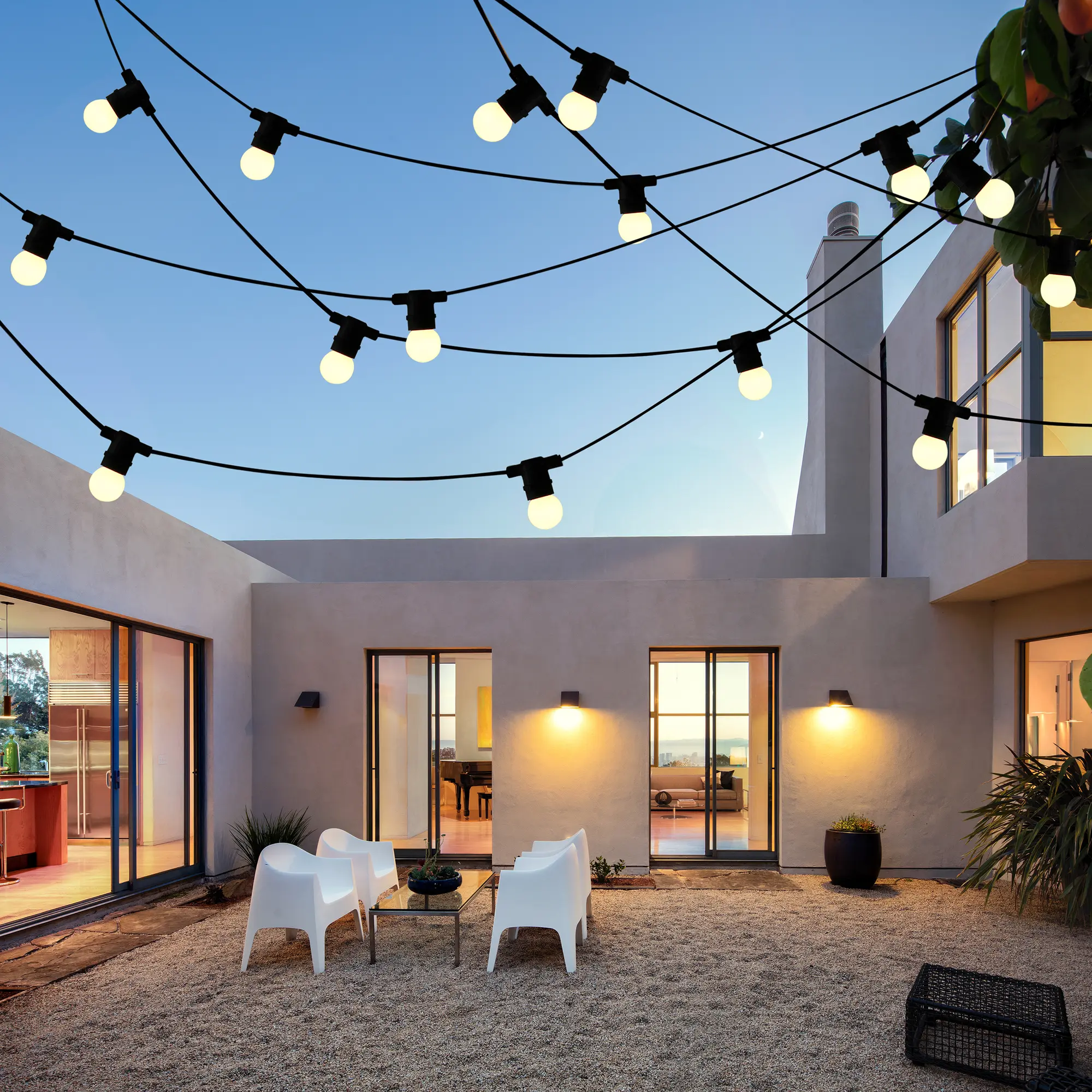 Girlanda ogrodowa Party 6.2 m 10 x E27 IP44 mleczne Polux - 2