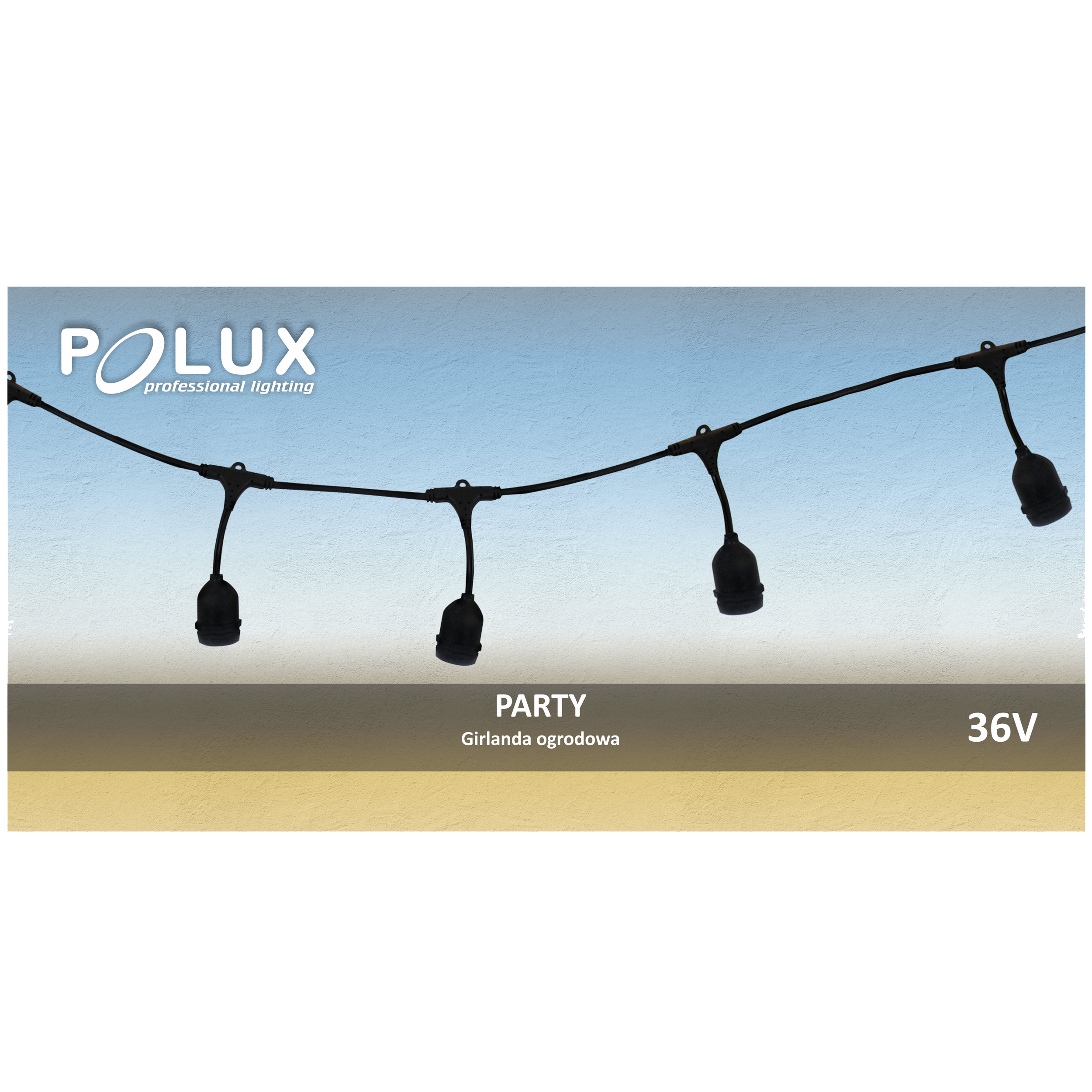 Girlanda ogrodowa Party 6.12 m 10 x E27 IP44 Polux - 5