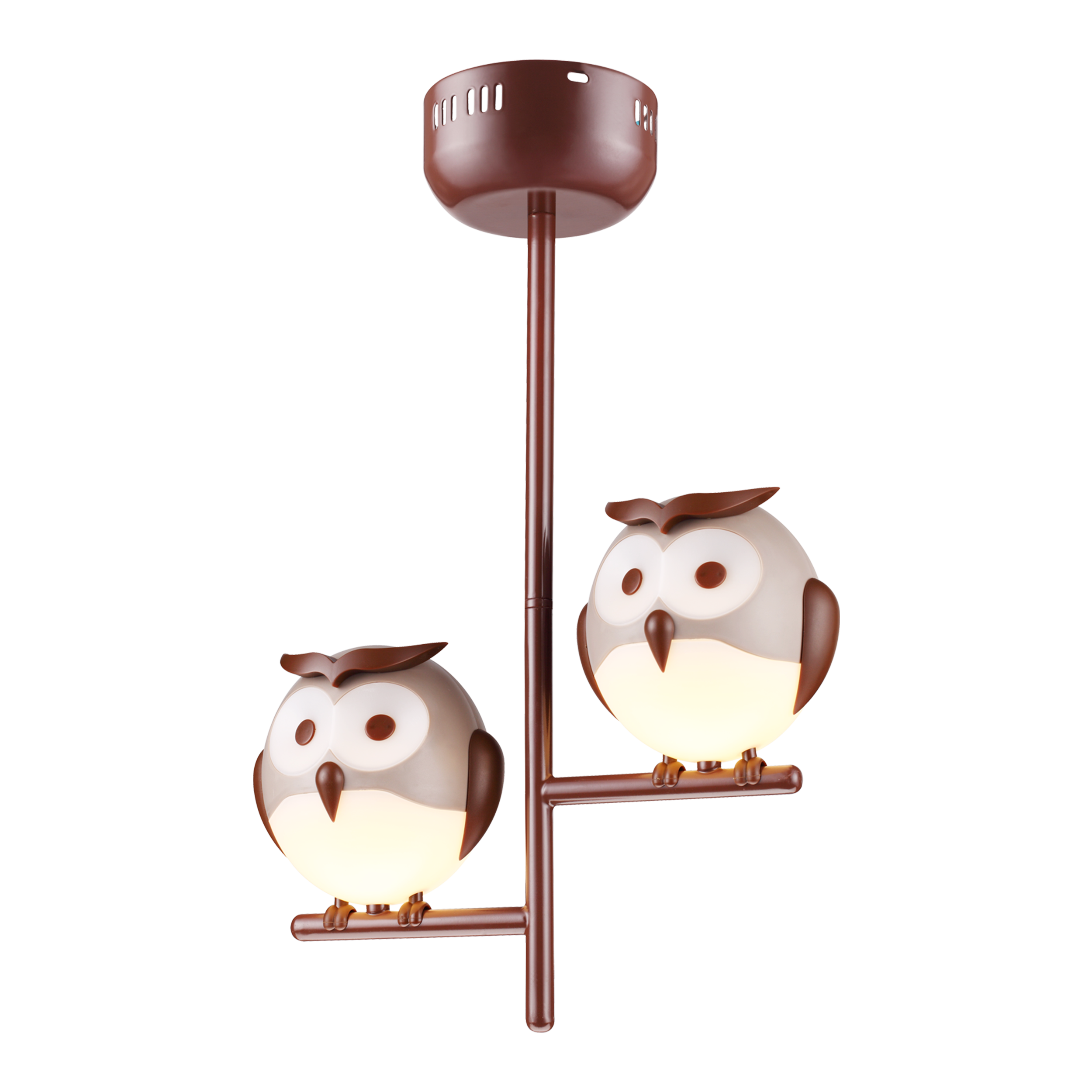 Lampa wisząca Owl brązowy 2 x G9 Milagro