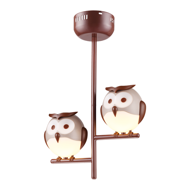Lampa wisząca Owl brązowy 2 x G9 Milagro