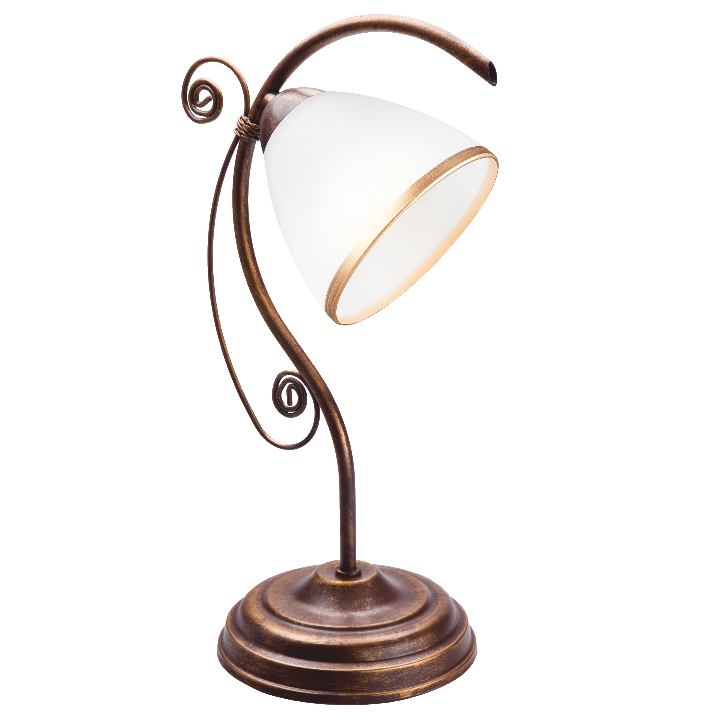 Lampka biurkowa Retro brąz E27 Lamkur