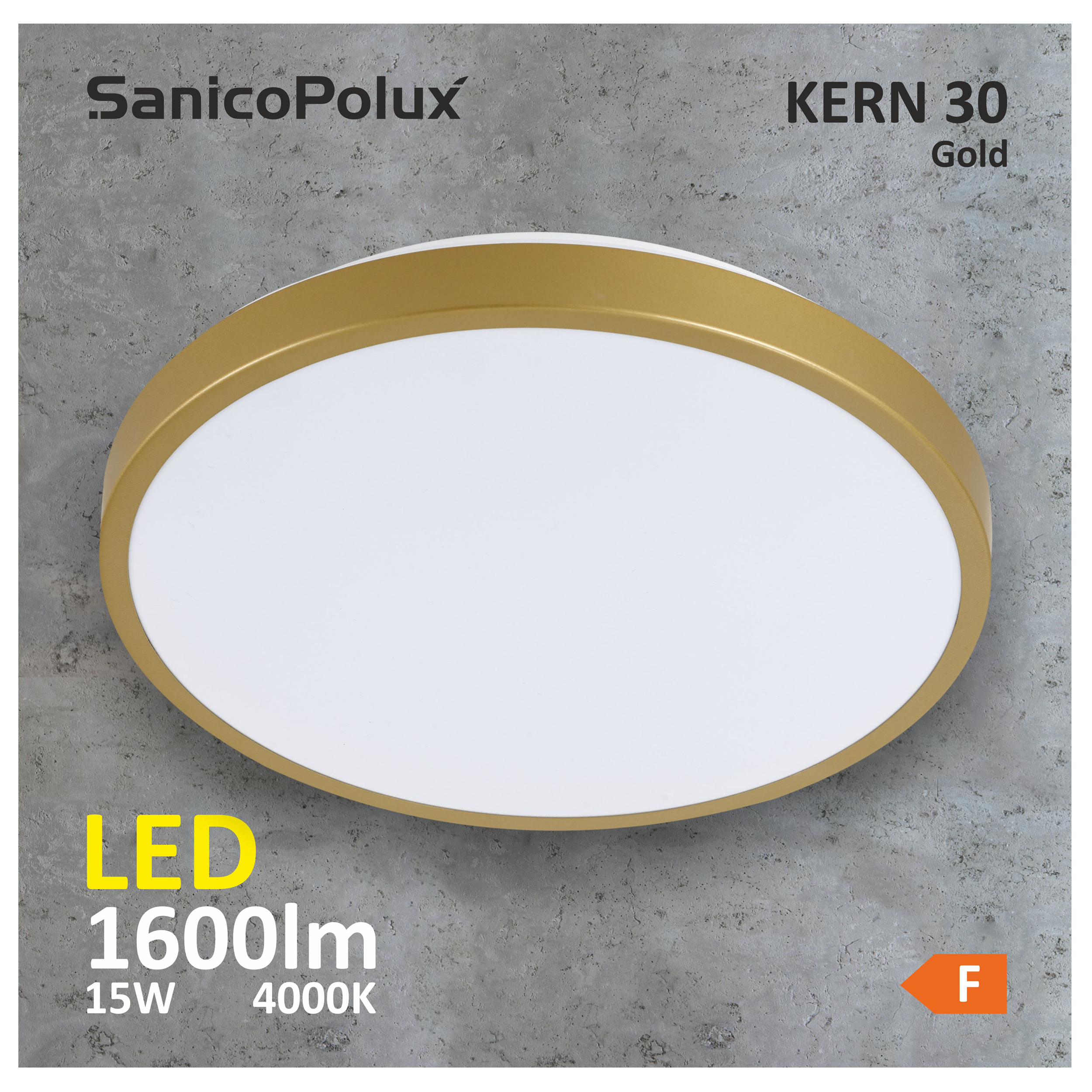 Plafon Kern złoty 30 cm LED Polux - 5