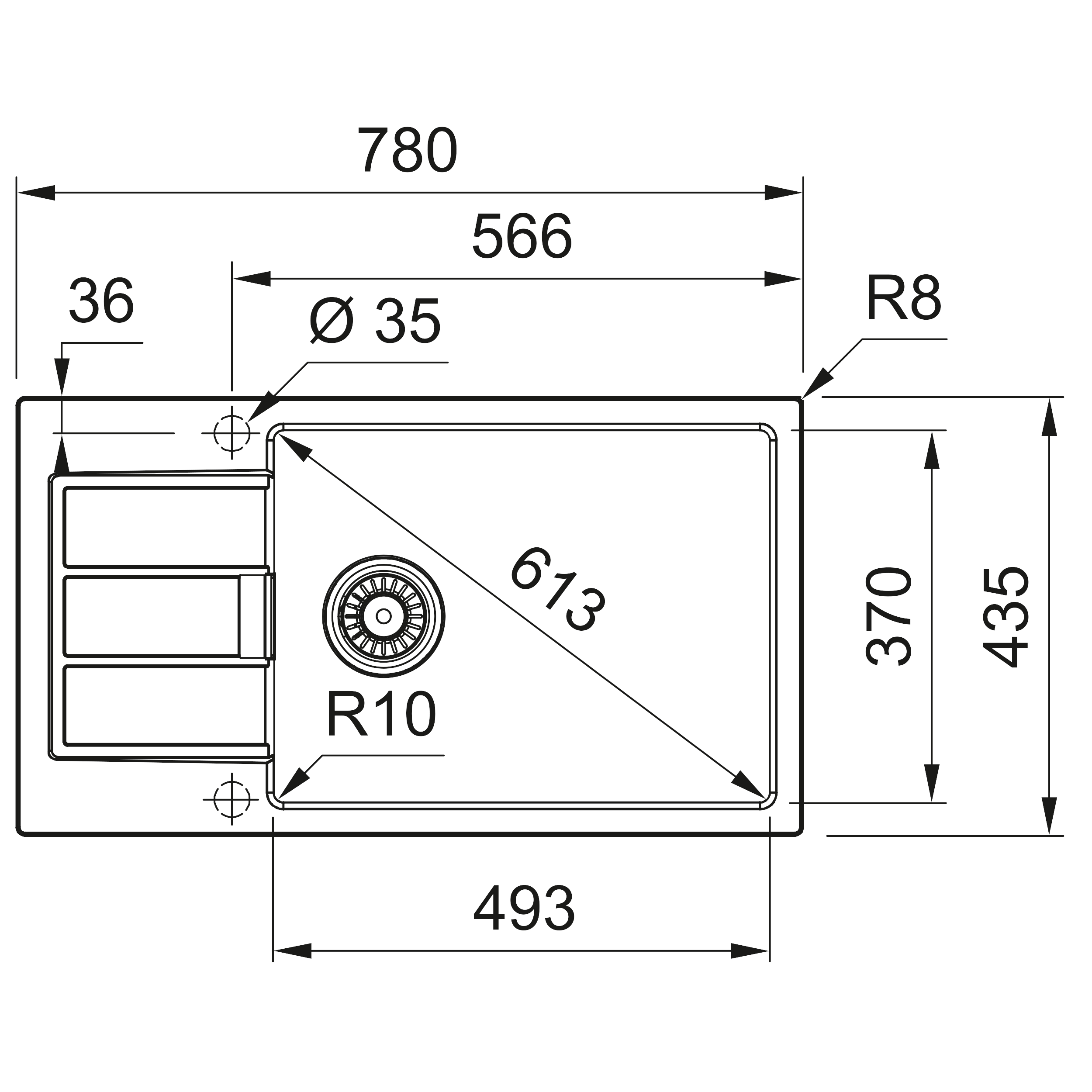 Zlewozmywak granitowy S2D Slim 611-78 XL Franke - 2