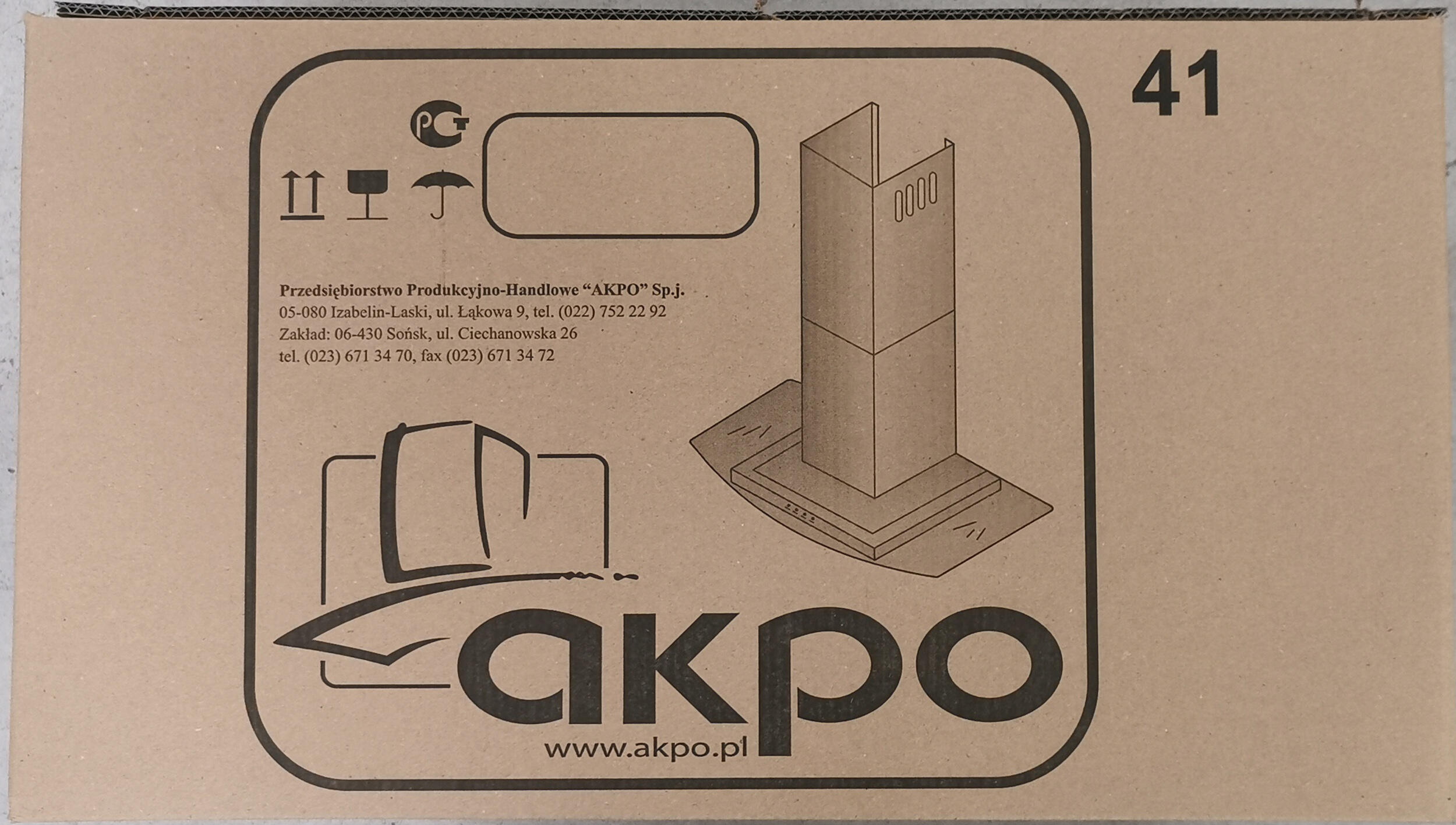 Okap kominowy Clarus 60 T300 czarny 60 cm Akpo - 2