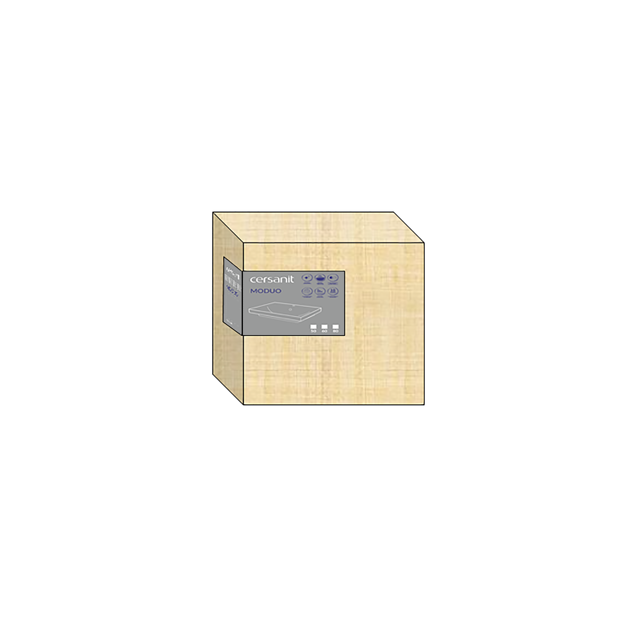 Umywalka ceramiczna Moduo 80 x 45 Cersanit - 5