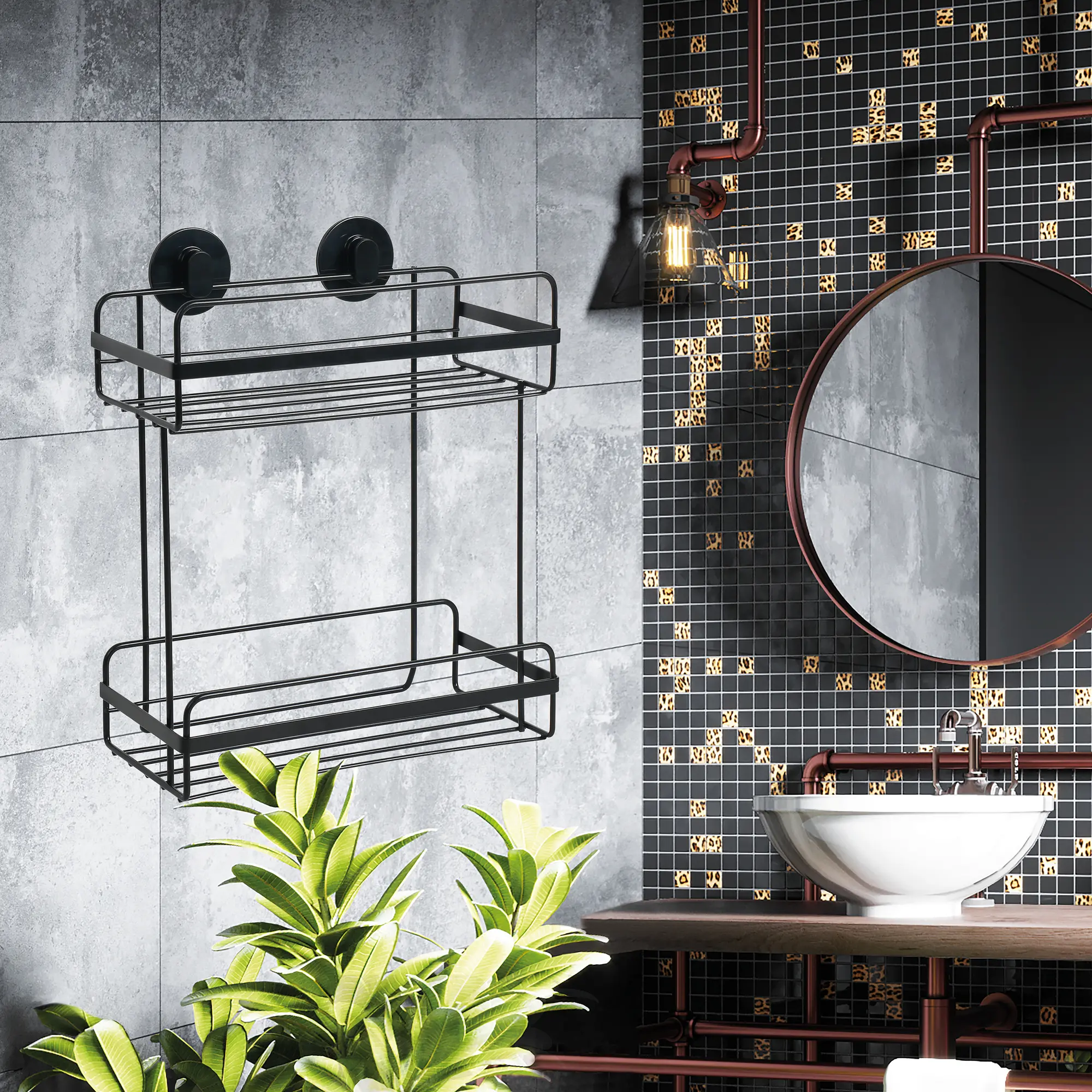 Półka łazienkowa Loft Black Sepio - 2