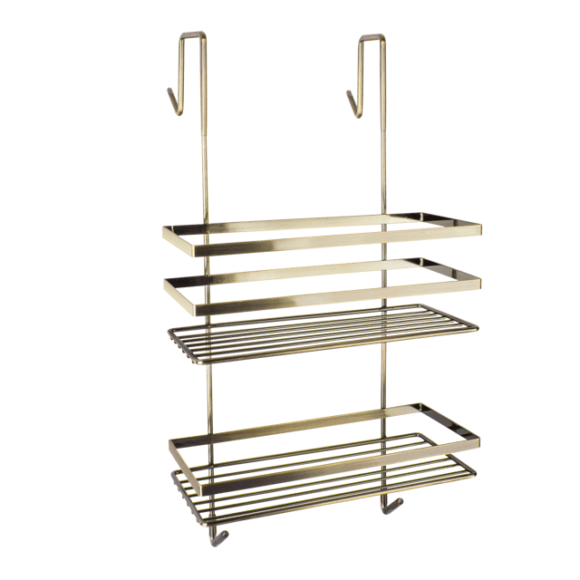 Półka łazienkowa na kabinę złoto antyczne Awd Interior