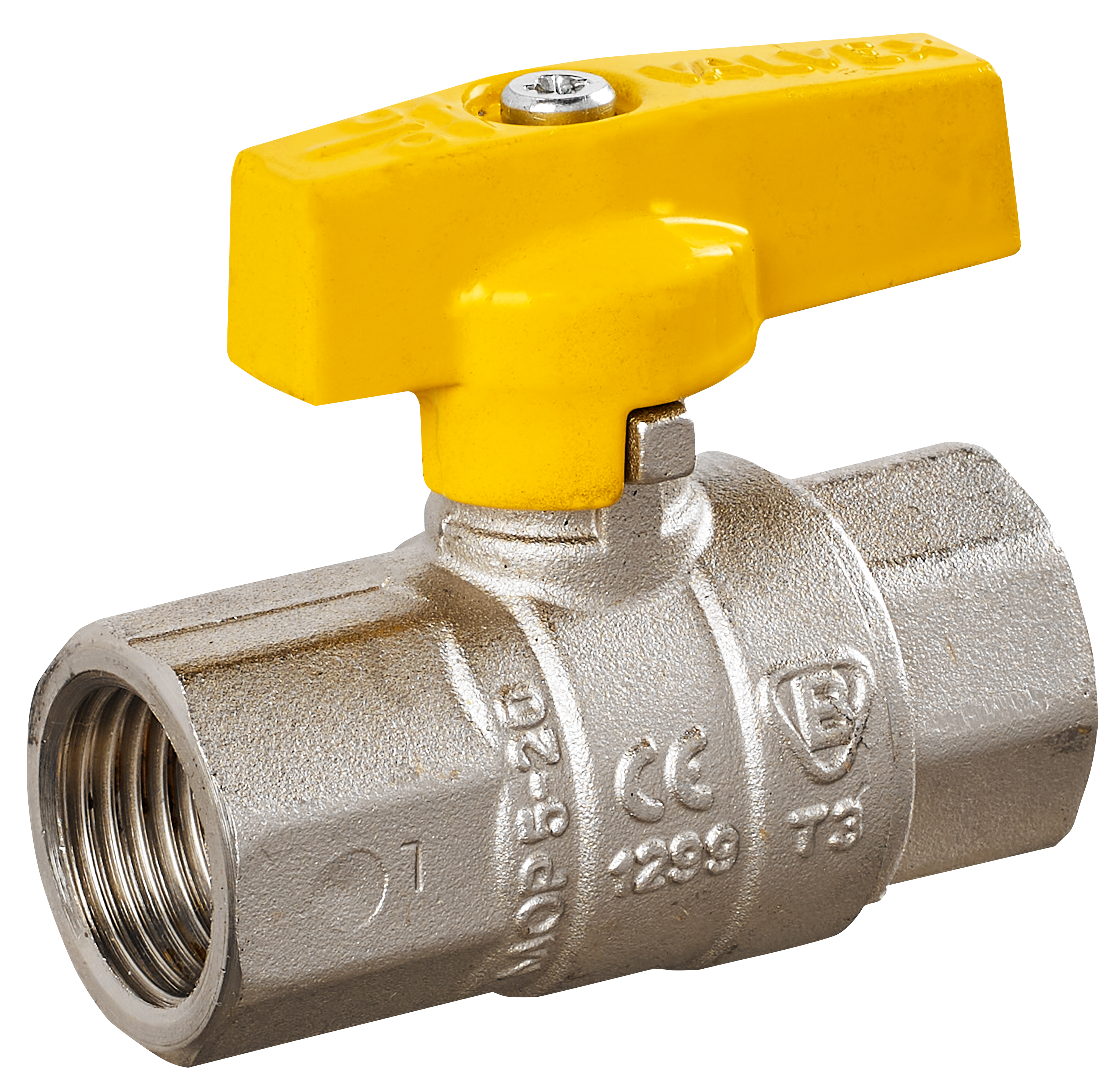 Zawór kulowy gazowy GW1/2" x GW1/2" z motylkiem VALVEX