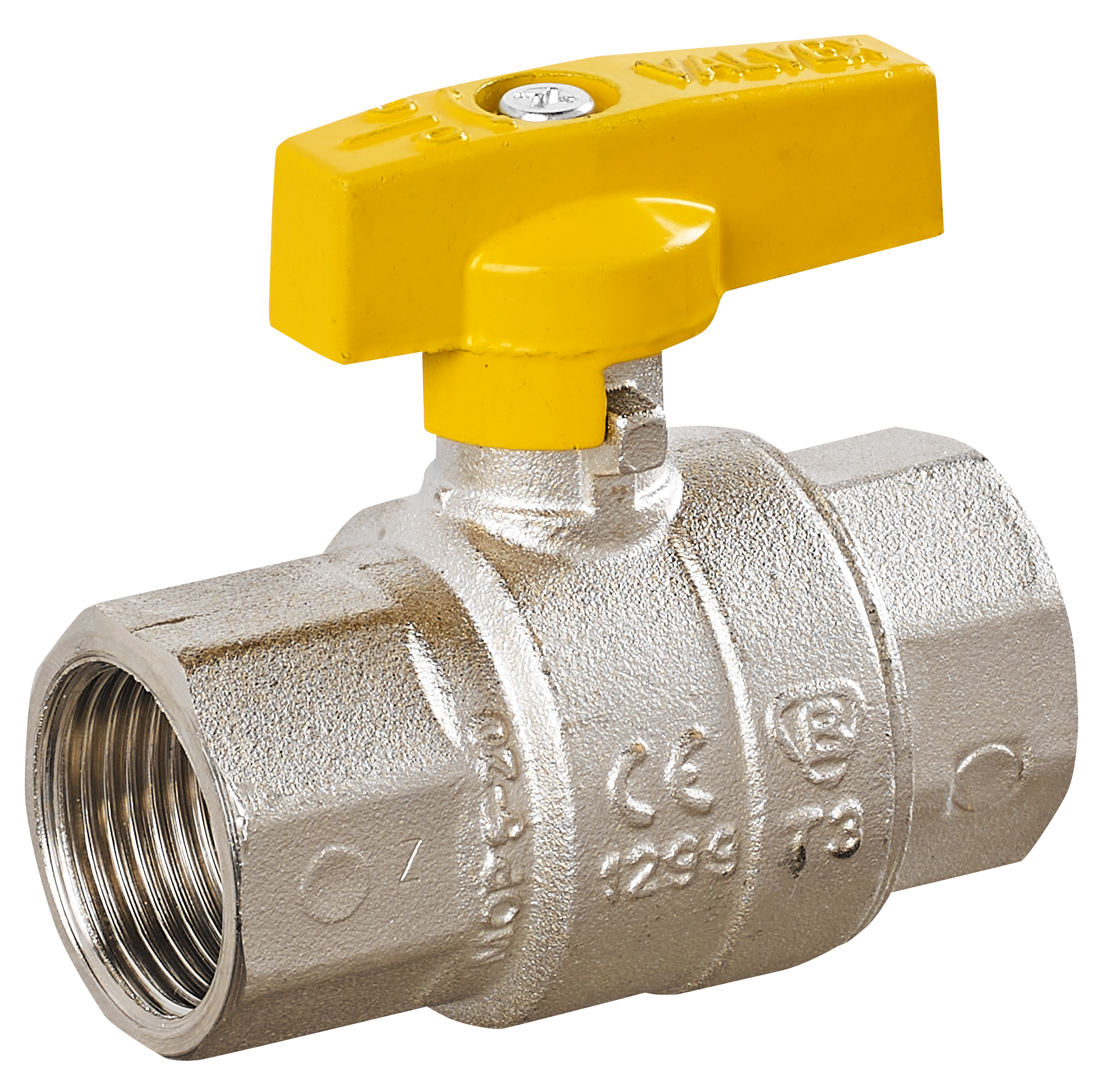 Zawór kulowy gazowy GW3/4" x GW3/4" z motylkiem VALVEX