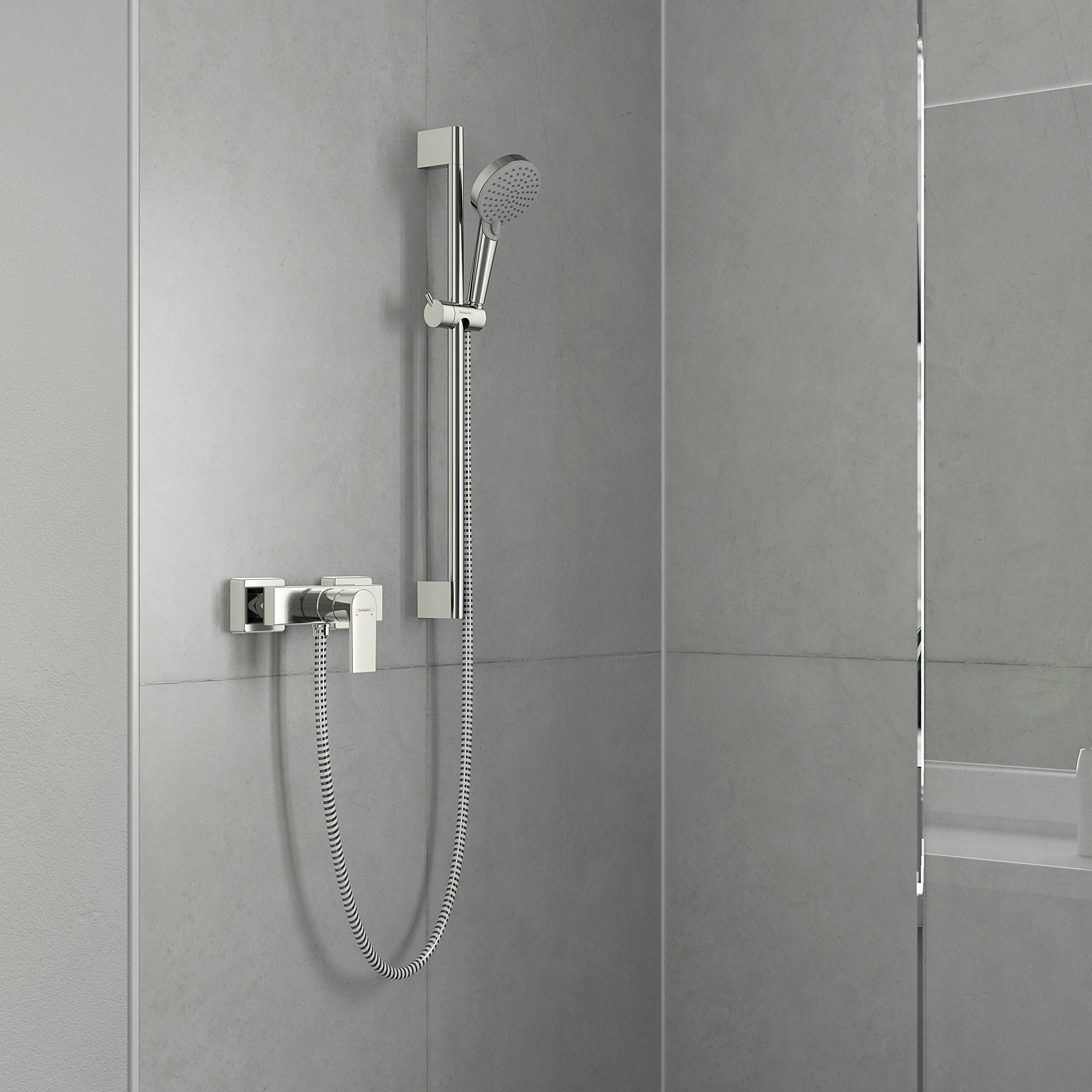 Zestaw prysznicowy przesuwny chromowany Blend Ecosmart HANSGROHE - 3