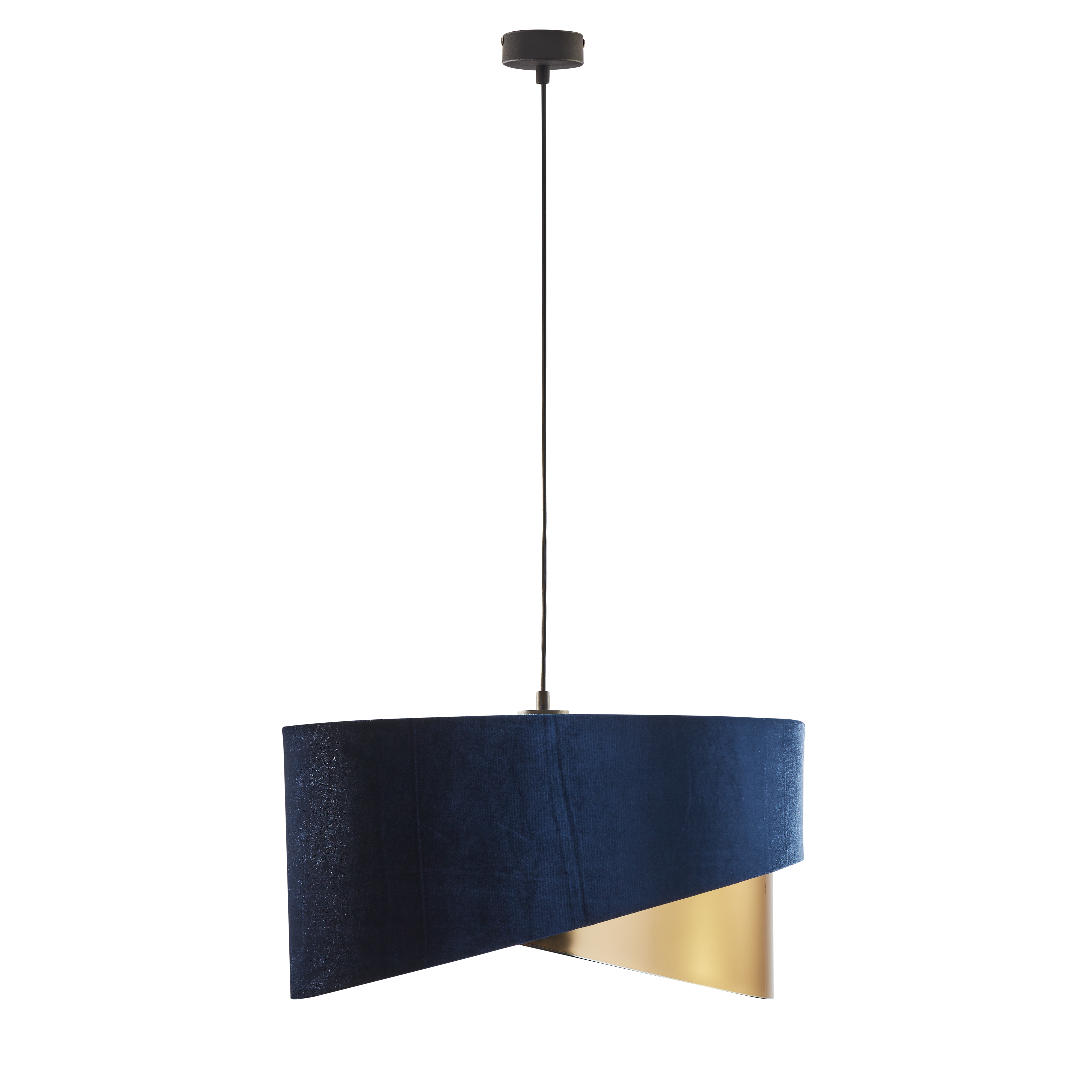 Lampa wisząca Tercio niebiesko-złota 3 x E27 TK Lighting