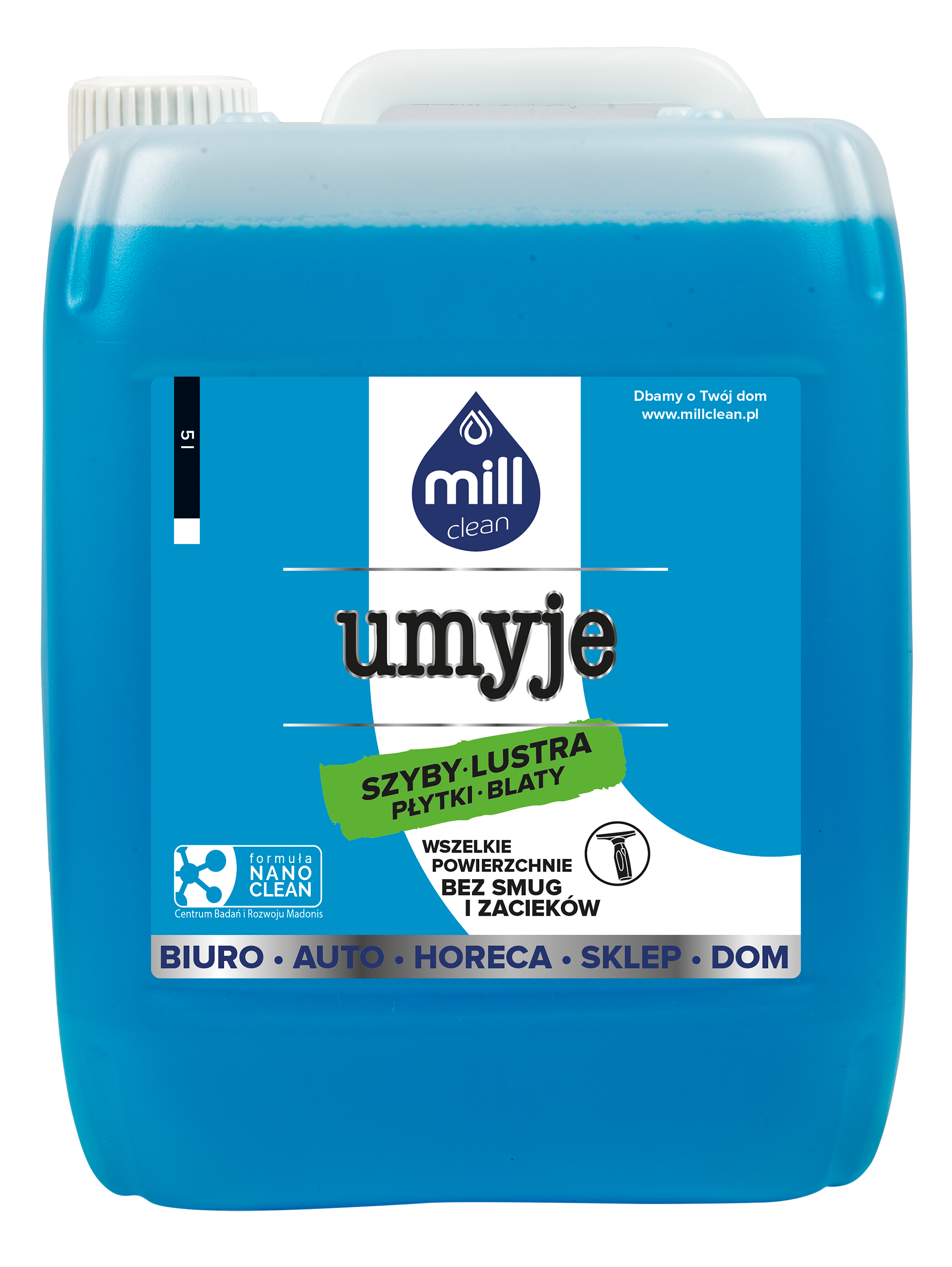 Środek do czyszczenia szyb i luster 5 l Mill Clean