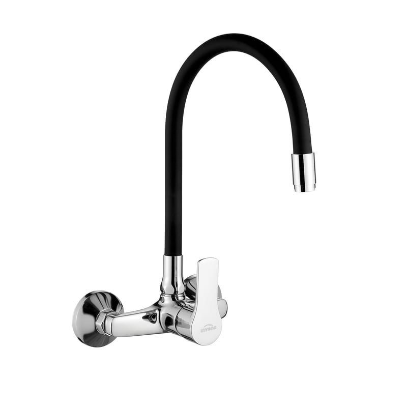 Bateria kuchenna z elastyczną wylewką Verso Czarna Invena