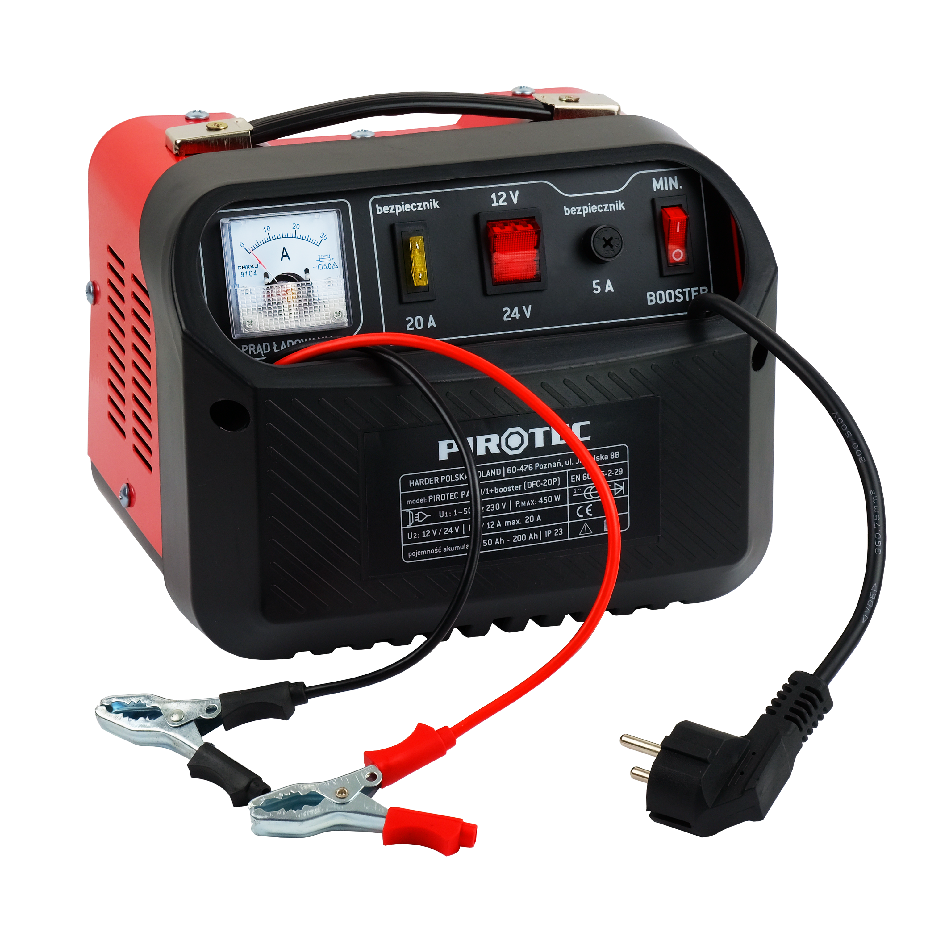 Prostownik PA 20/1+ 12/24V BOOST PIROTEC