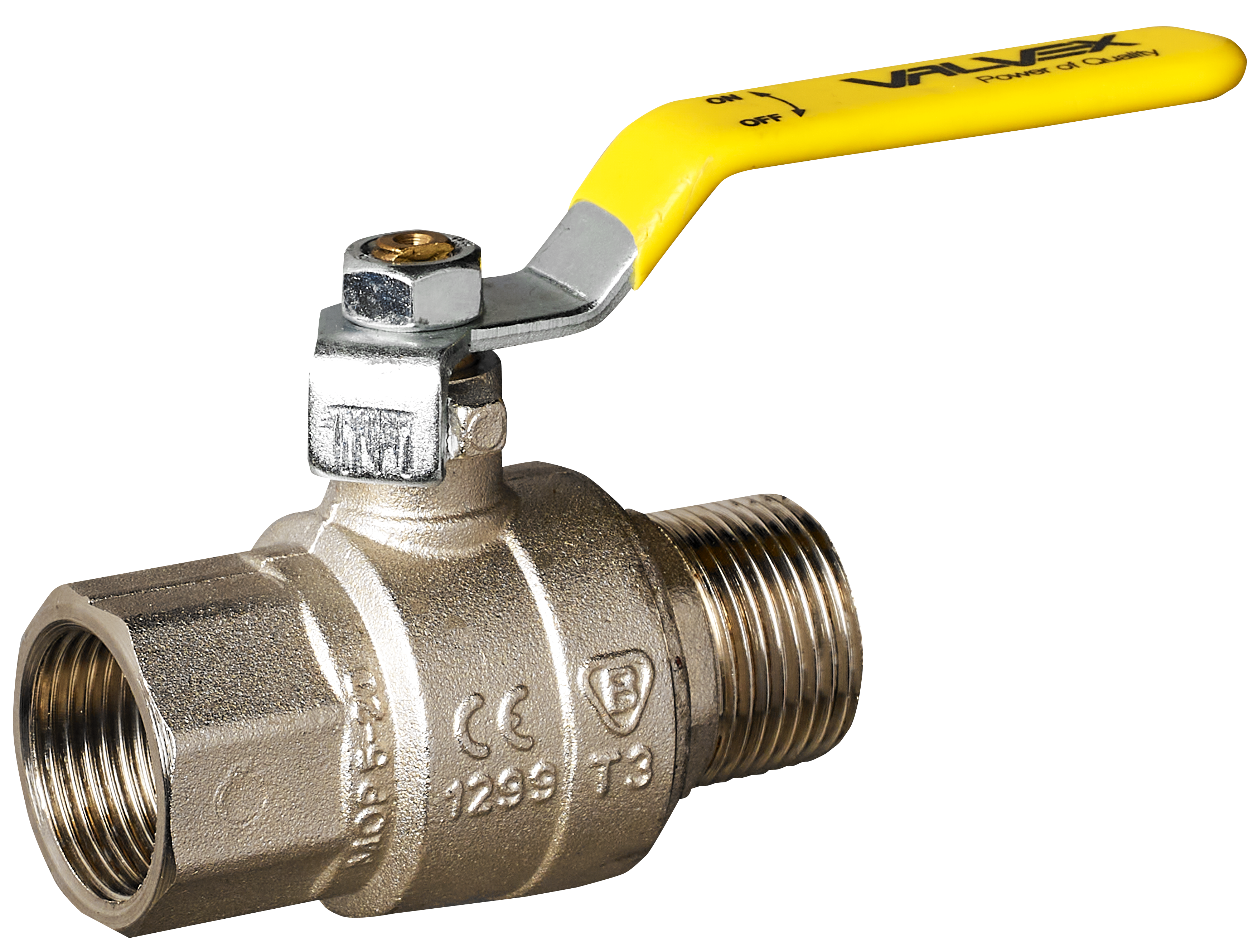 Zawór kulowy gazowy GW3/4" x GZ3/4" z rączką VALVEX