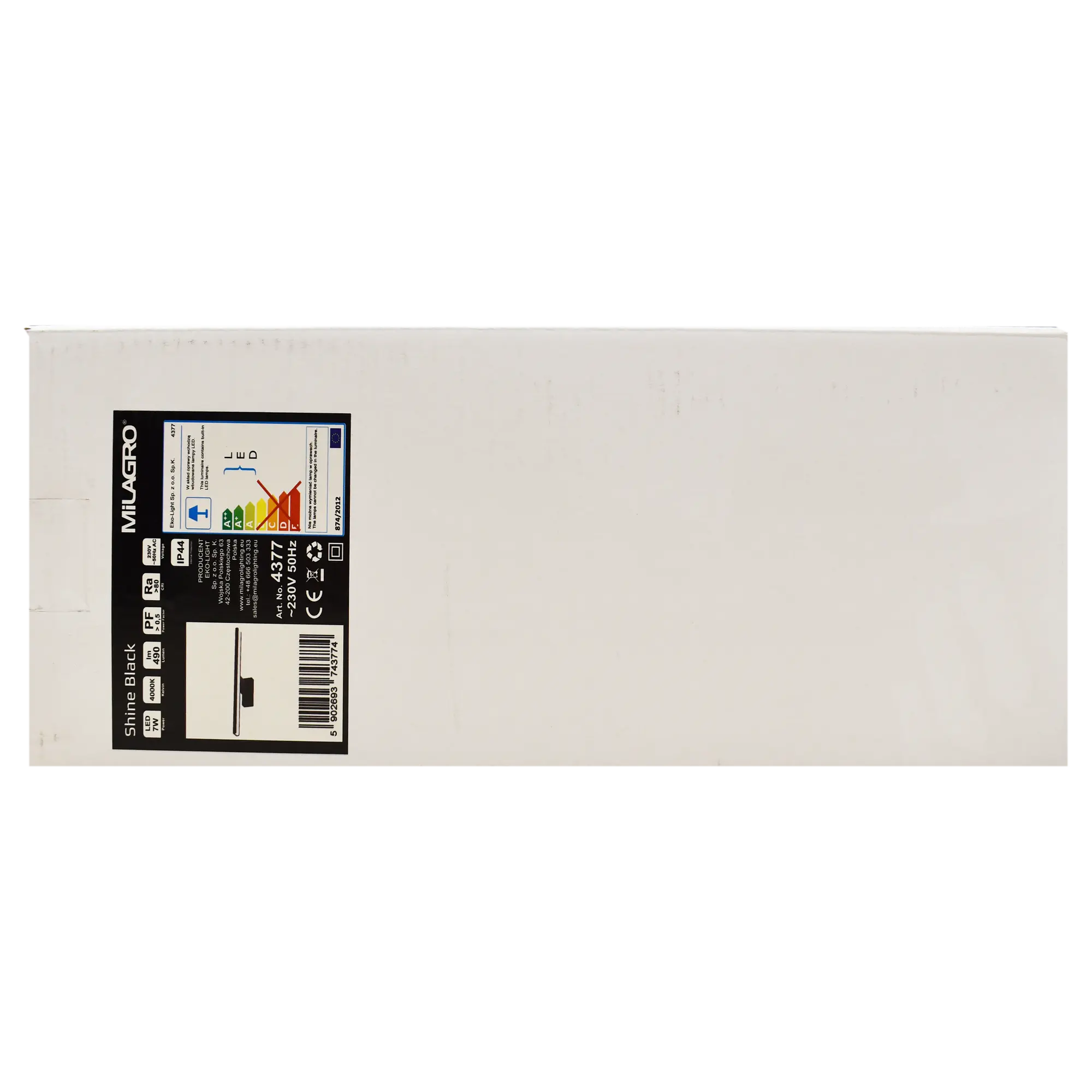 Kinkiet galeryjka Shine 30 cm czarny 490 lm LED Eko-Light - 5