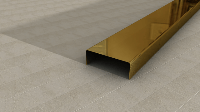 Listwa dekoracyjna stal nierdzewna złota 2x270x0.6 Egen