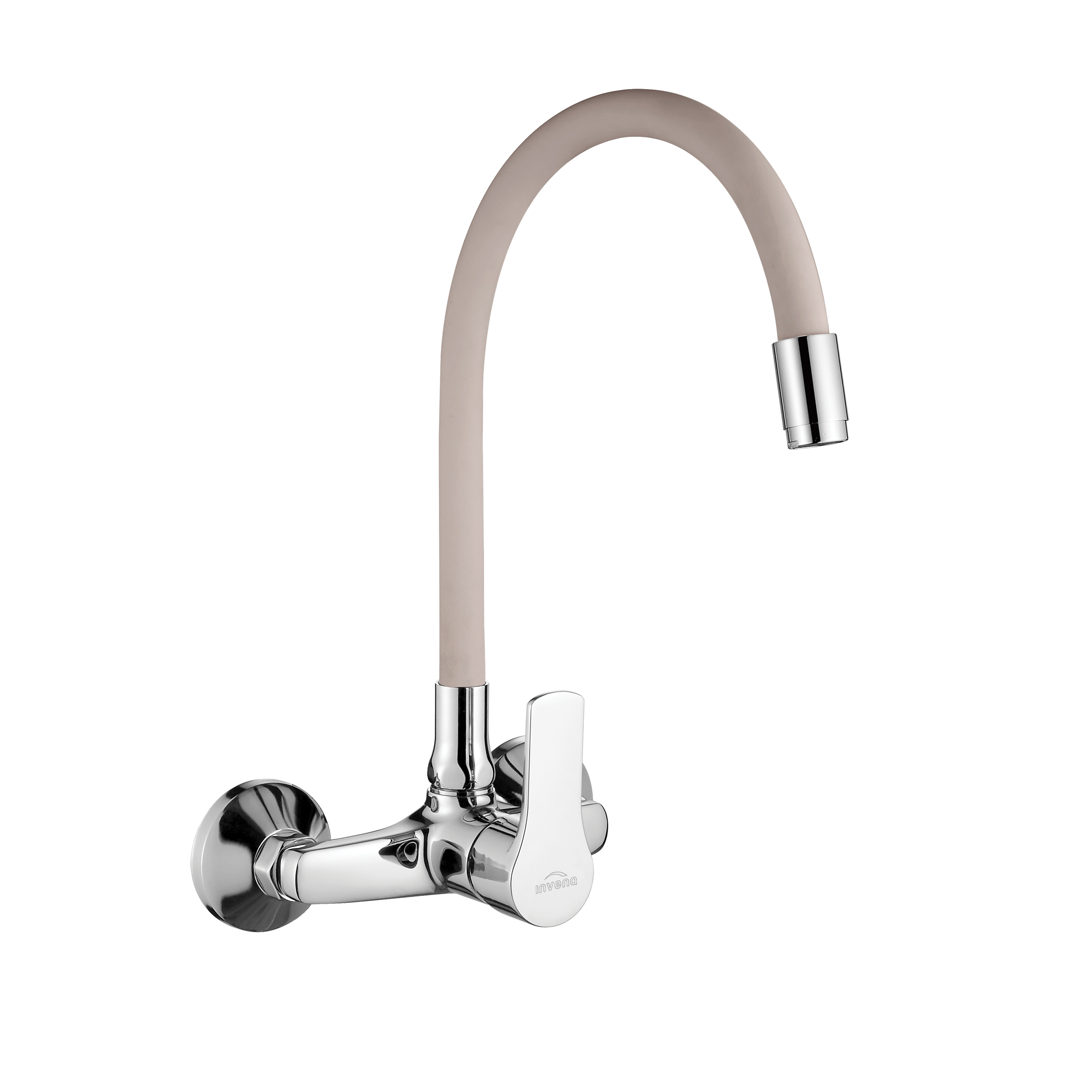 Bateria kuchenna z elastyczną wylewką Verso Beżowa Invena