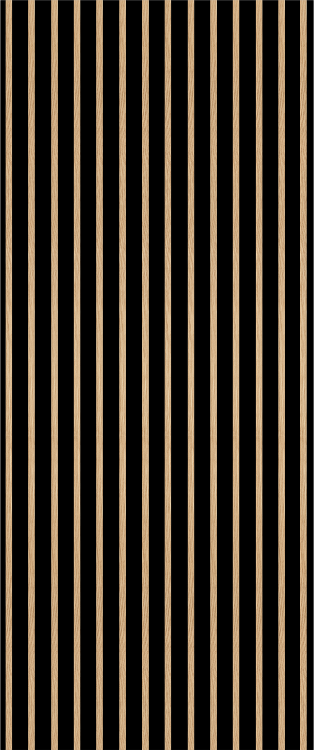 Drzwi przesuwne pełne czarny mat lamele dąb piaskowy 90 lewe Artens